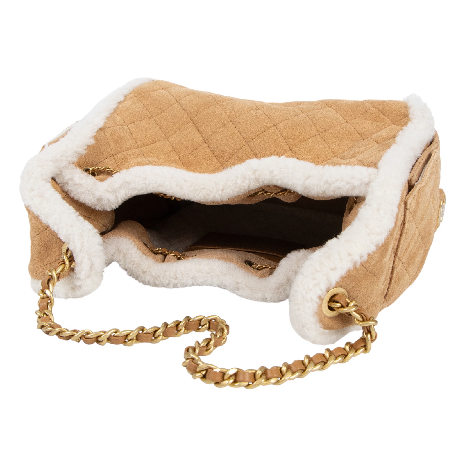 香奈兒 CHANEL 25 小型包 AS5293 B22309 晶片款 卡其麂皮25包 小號 防塵袋/購買證明影本