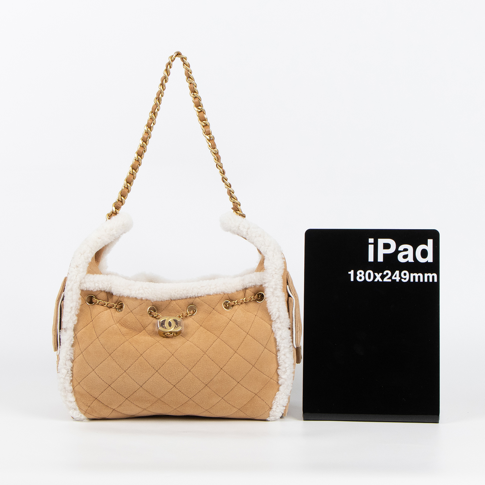 香奈兒 CHANEL 25 小型包 AS5293 B22309 晶片款 卡其麂皮25包 小號 防塵袋/購買證明影本