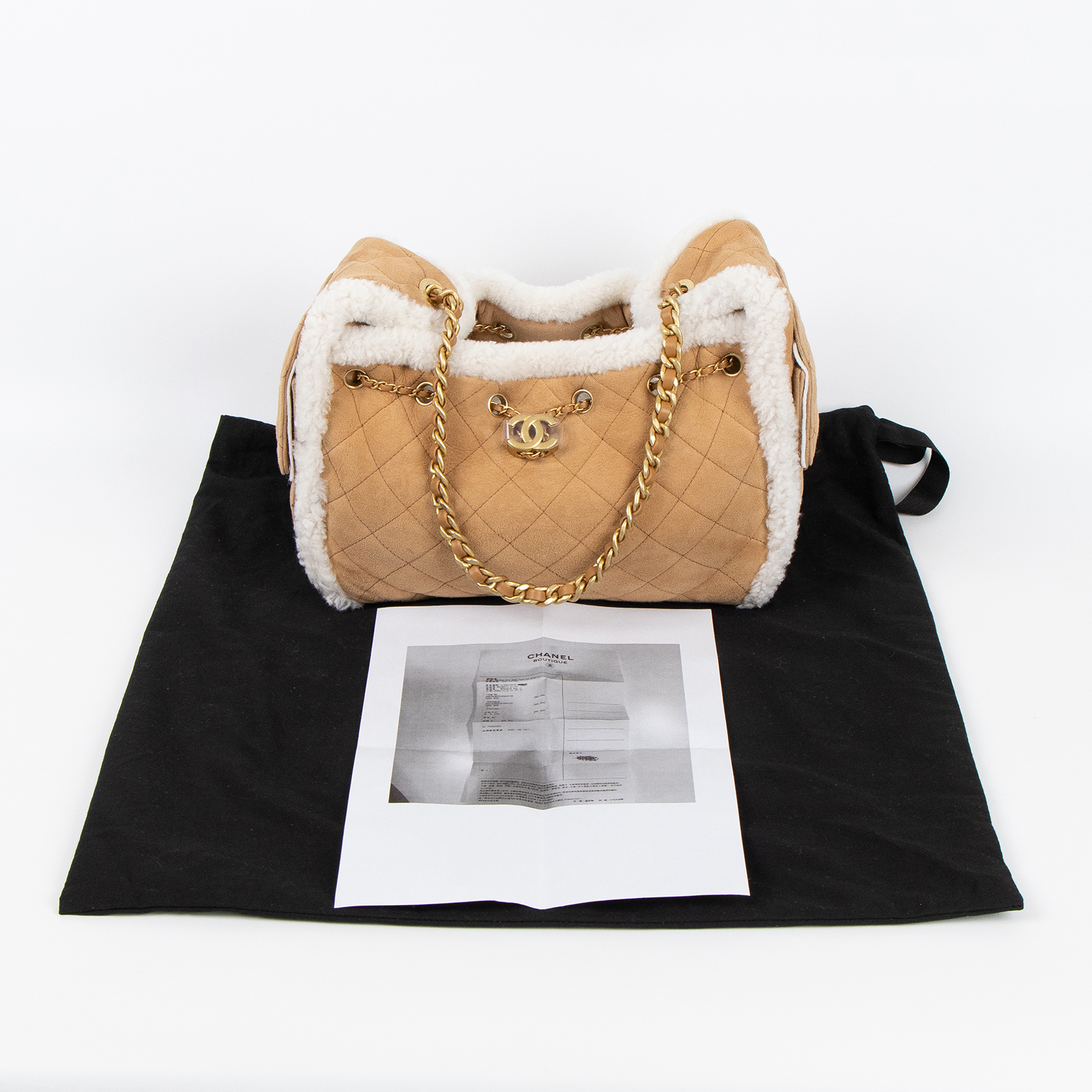 香奈兒 CHANEL 25 小型包 AS5293 B22309 晶片款 卡其麂皮25包 小號 防塵袋/購買證明影本