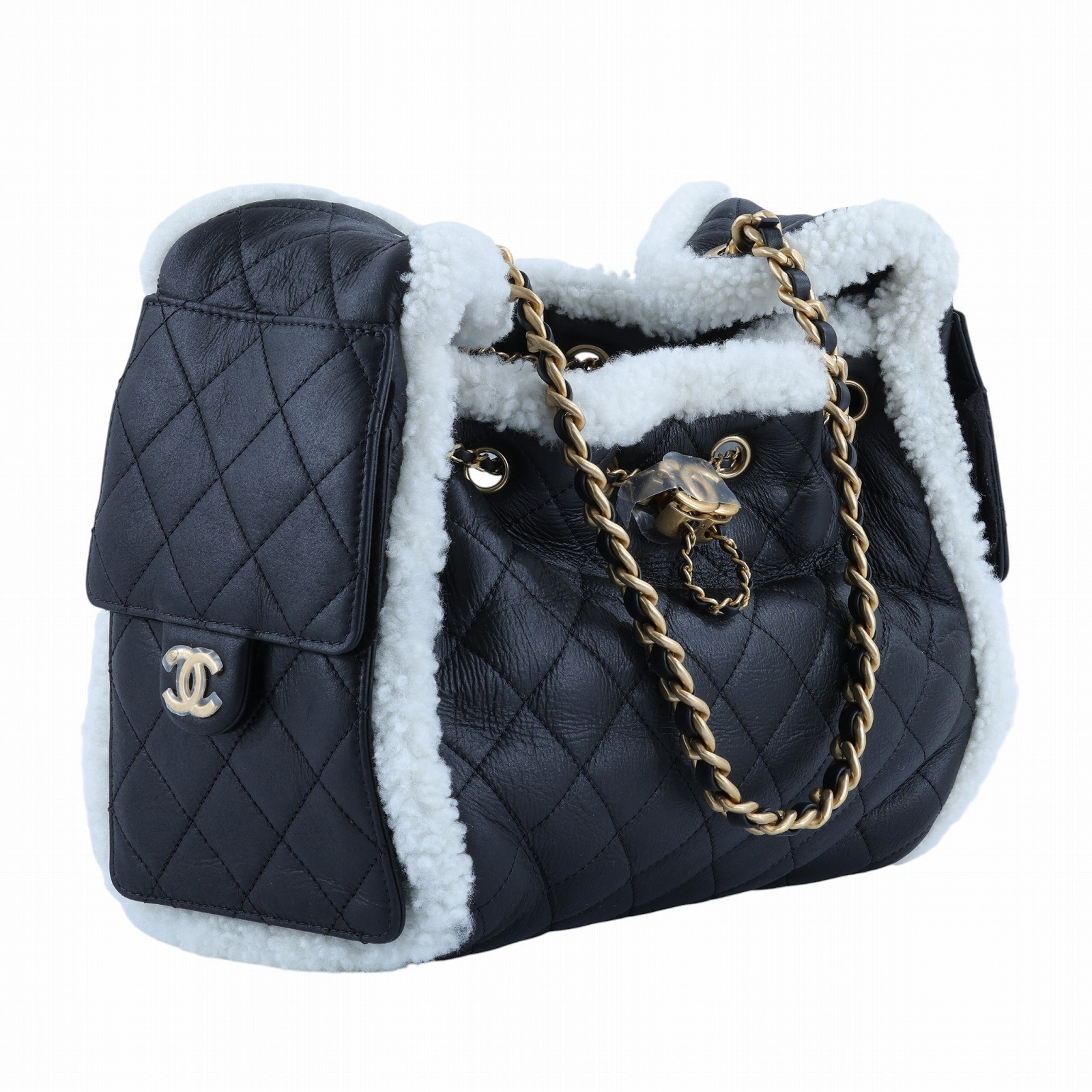 香奈兒 CHANEL 25 小型包 AS5293 B22310 晶片款 黑毛邊25包  小號 防塵袋/購買證明影本