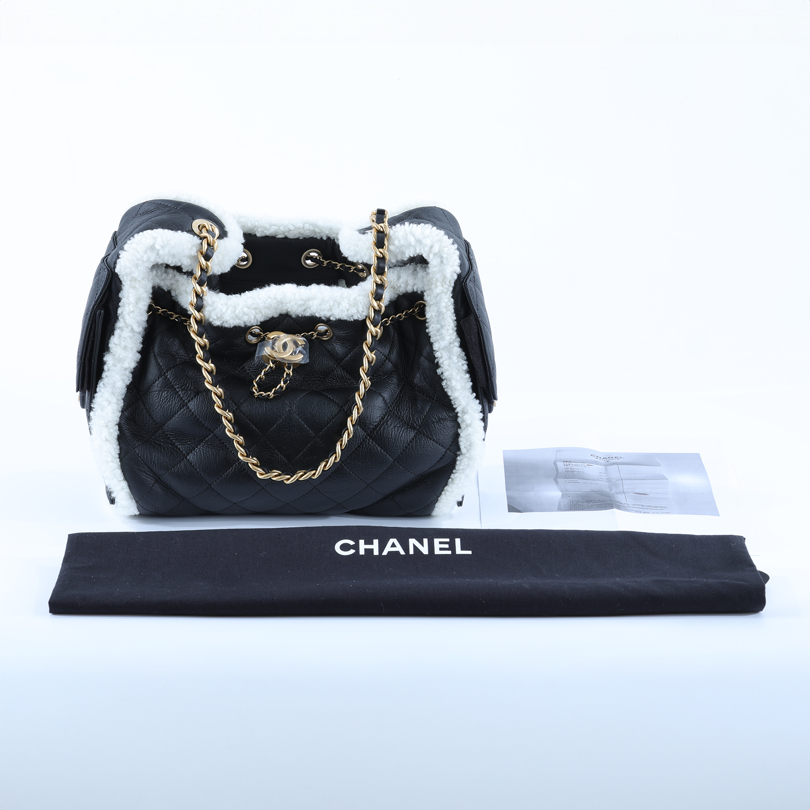 香奈兒 CHANEL 25 小型包 AS5293 B22310 晶片款 黑毛邊25包  小號 防塵袋/購買證明影本