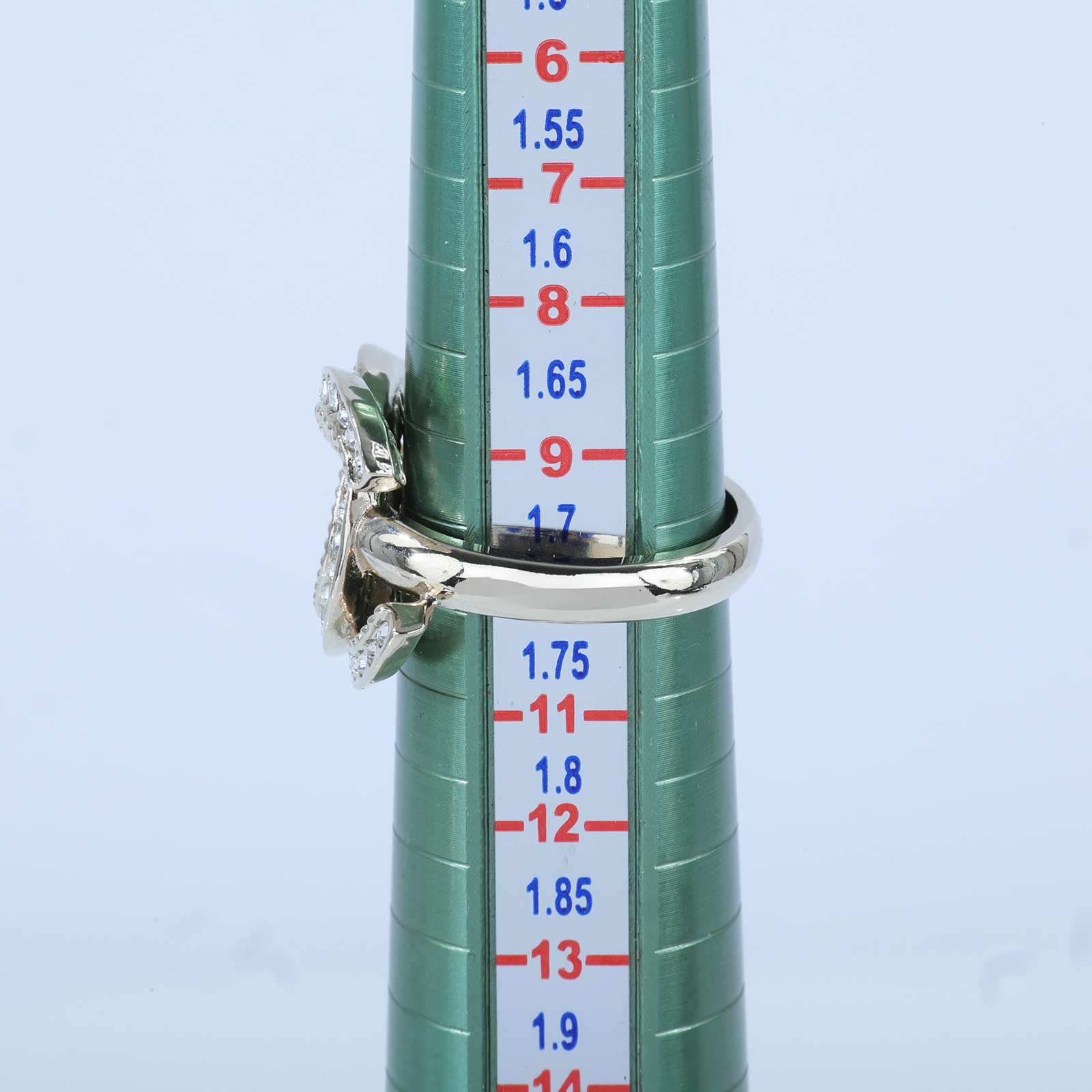 香奈兒 CHANEL CC 戒指 A23B 金雙C水鑽戒指 無附屬品