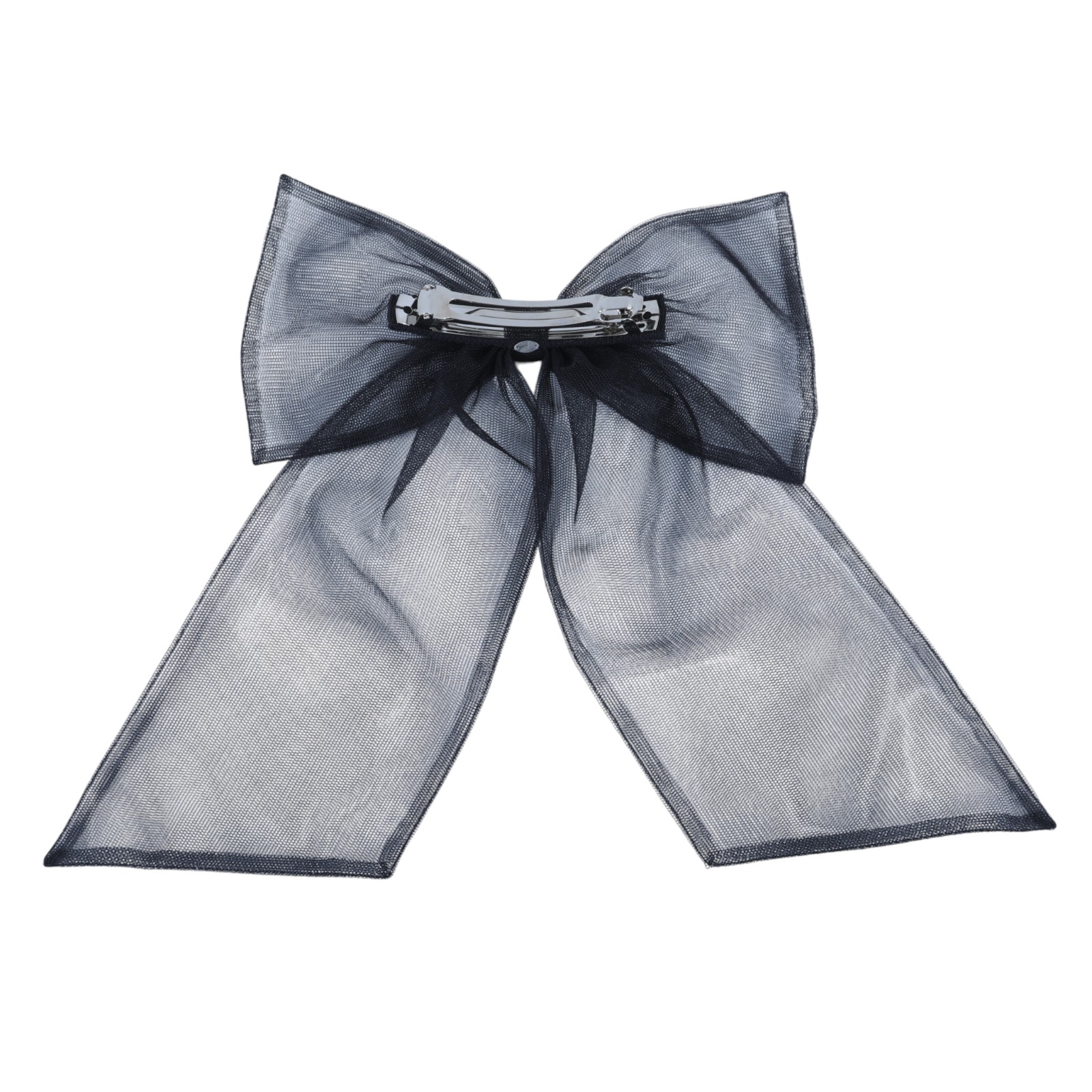 香奈兒 CHANEL CC 髮飾  黑蕾絲大蝴蝶結髮夾 原廠盒子