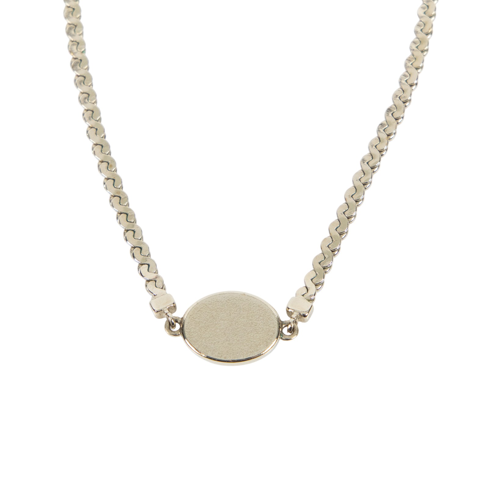 香奈兒 CHANEL CC 項鍊 C25 A 淡金黑橢圓雙C鎖骨鍊 原廠盒子 內襯