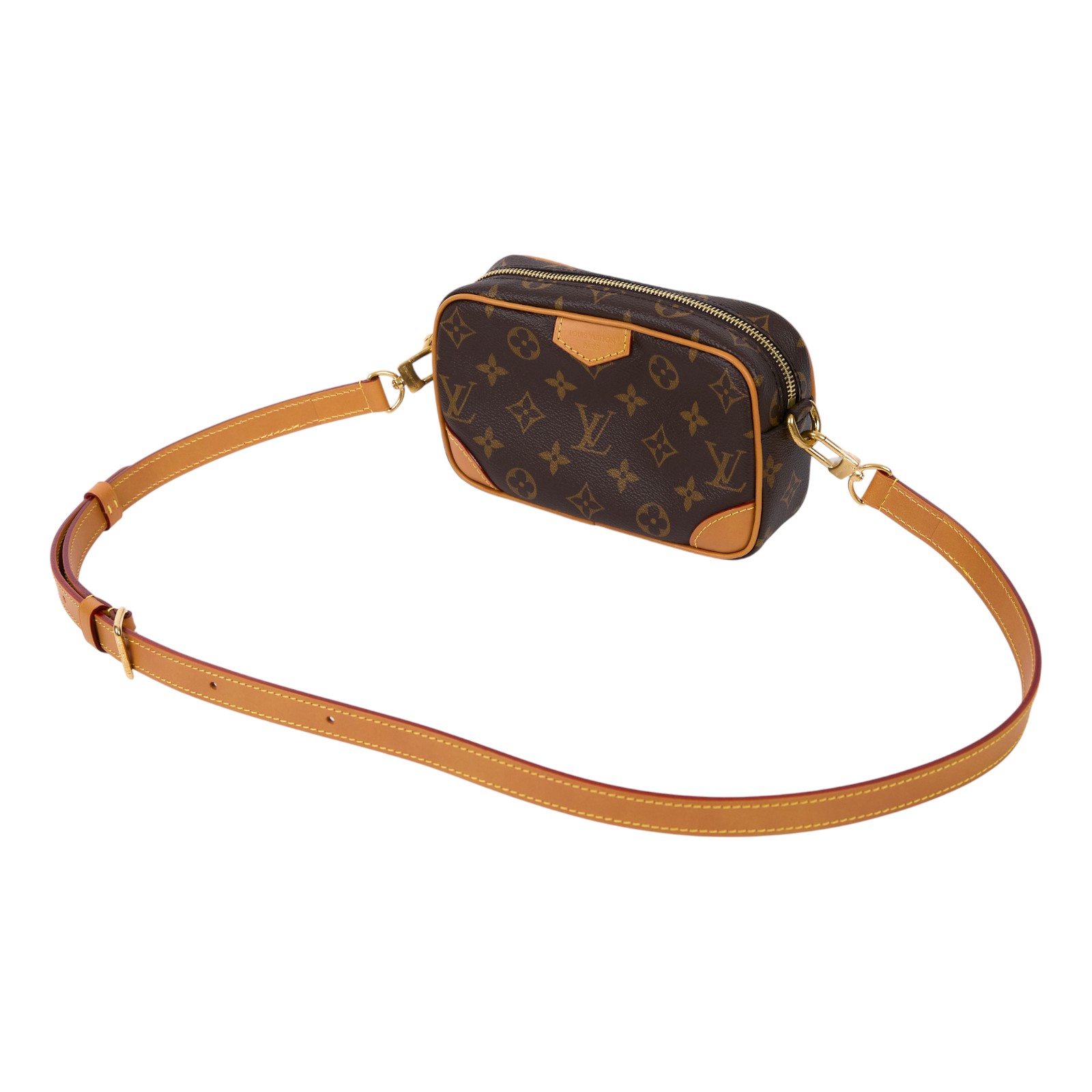 路易威登 LOUIS VUITTON Trocadéro 可穿戴式錢包 斜背包 M14058 晶片款 棕原花Trocadéro系列相機包 防塵袋