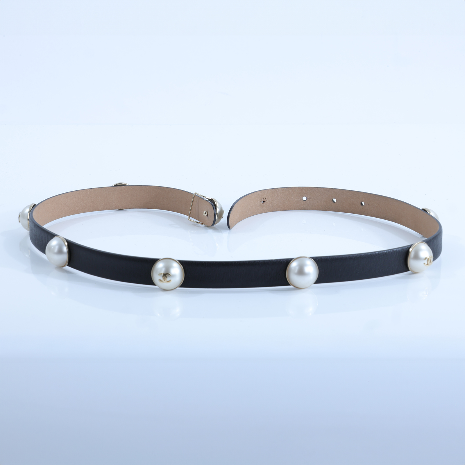 香奈兒 CHANEL 仿珍珠 腰帶  珍珠皮帶 無附屬品