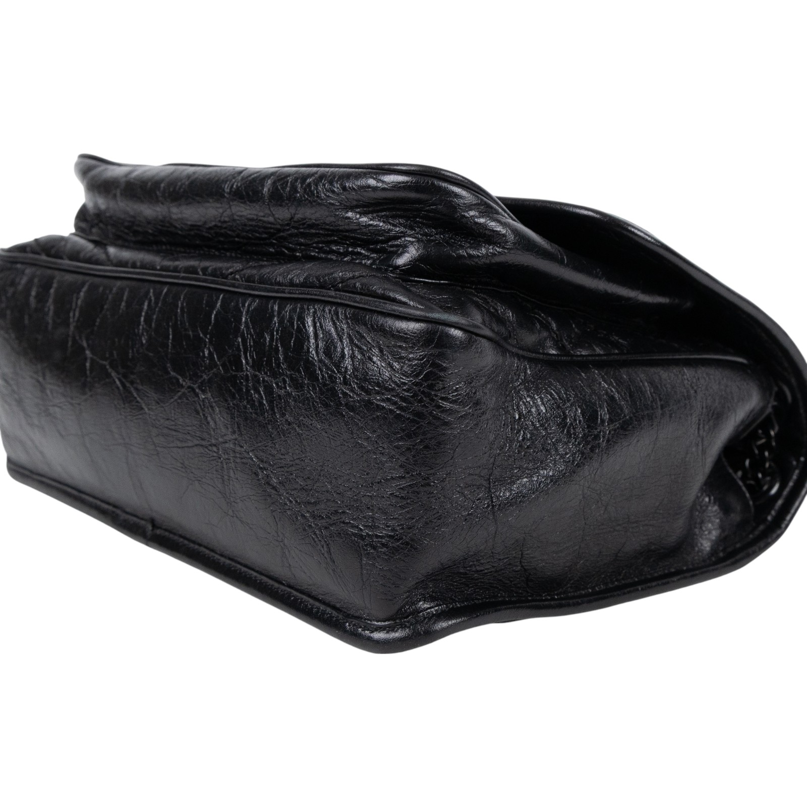 聖羅蘭 YSL SAINT LAURENT Niki 復古皮革 中型手袋 6331840EN08 黑SO BLACK NIKI 中號 無附屬品