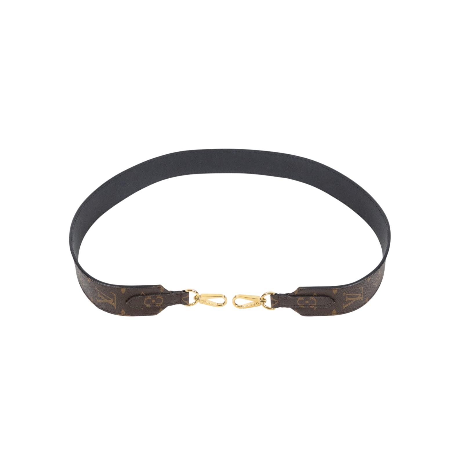 路易威登 LOUIS VUITTON Monogram 肩背帶 黑色 J02288 原花背帶 原廠盒子