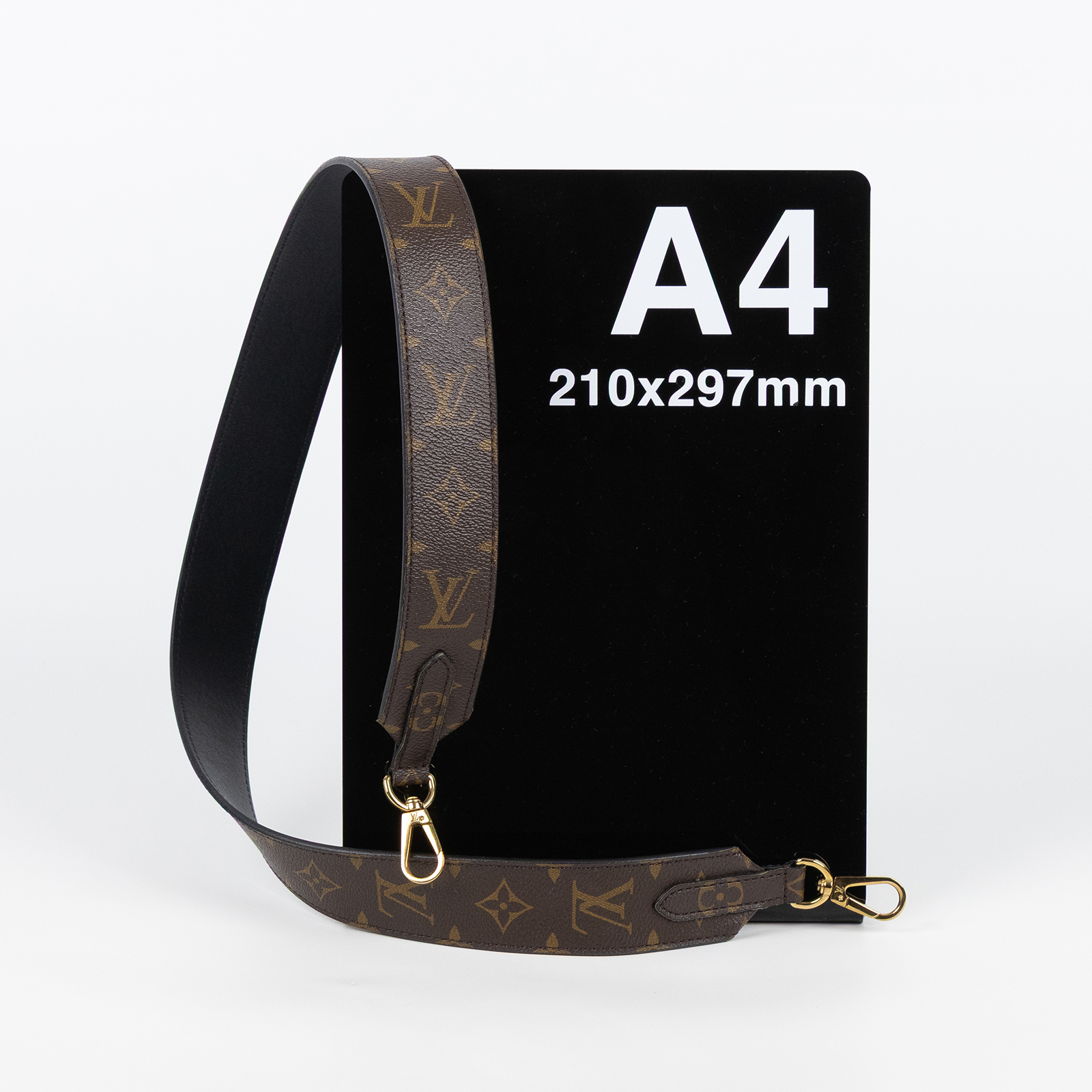 路易威登 LOUIS VUITTON Monogram 肩背帶 黑色 J02288 原花背帶 原廠盒子