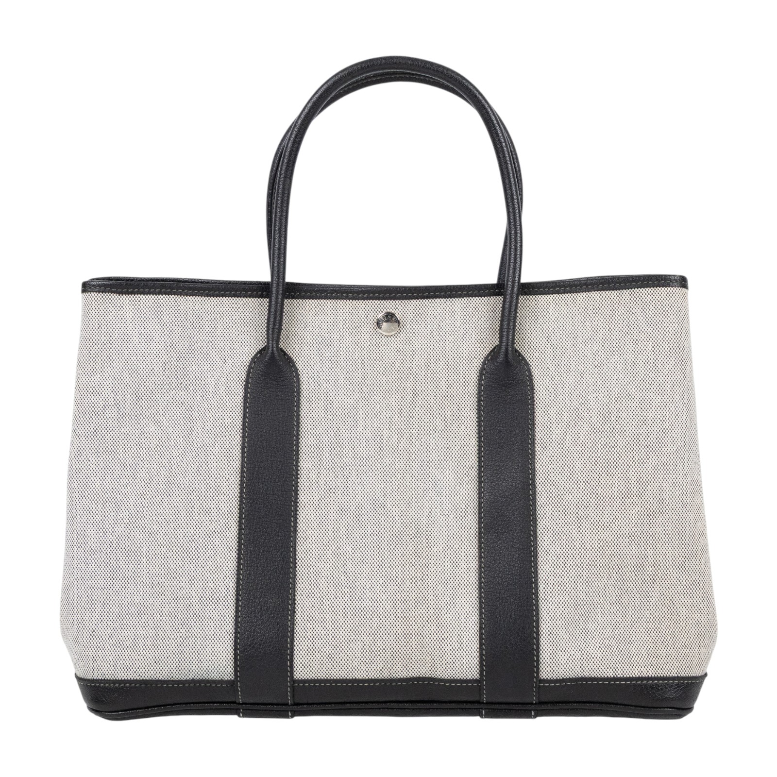 愛馬仕 Hermes Garden Party 花園派對包 36 GP36 口P刻 口P刻黑白帆布GARDEN PARTY36 防塵袋