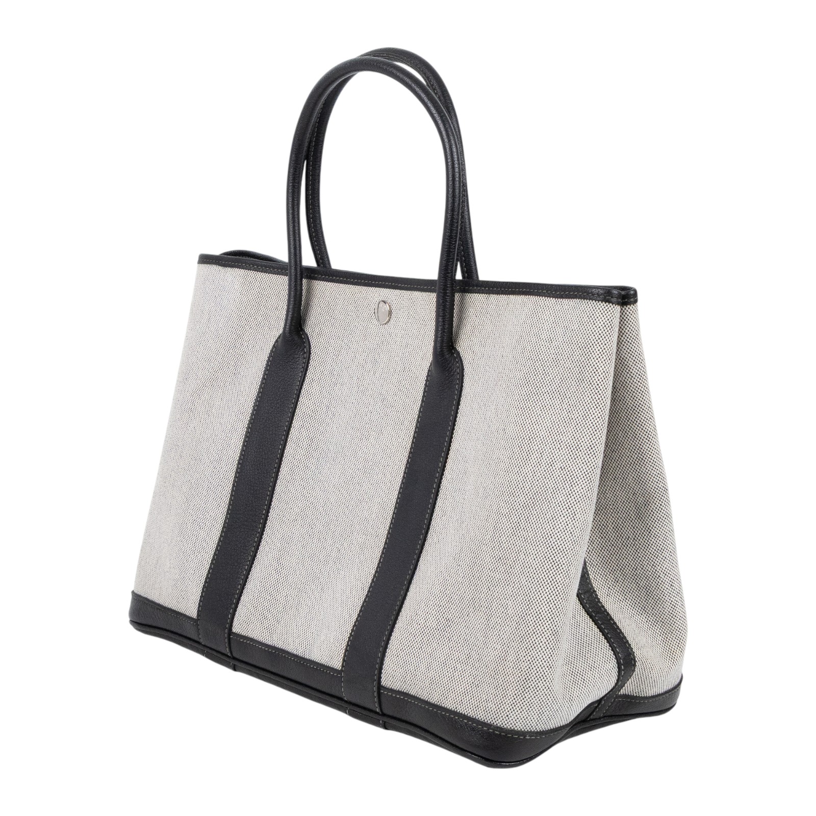 愛馬仕 Hermes Garden Party 花園派對包 36 GP36 口P刻 口P刻黑白帆布GARDEN PARTY36 防塵袋