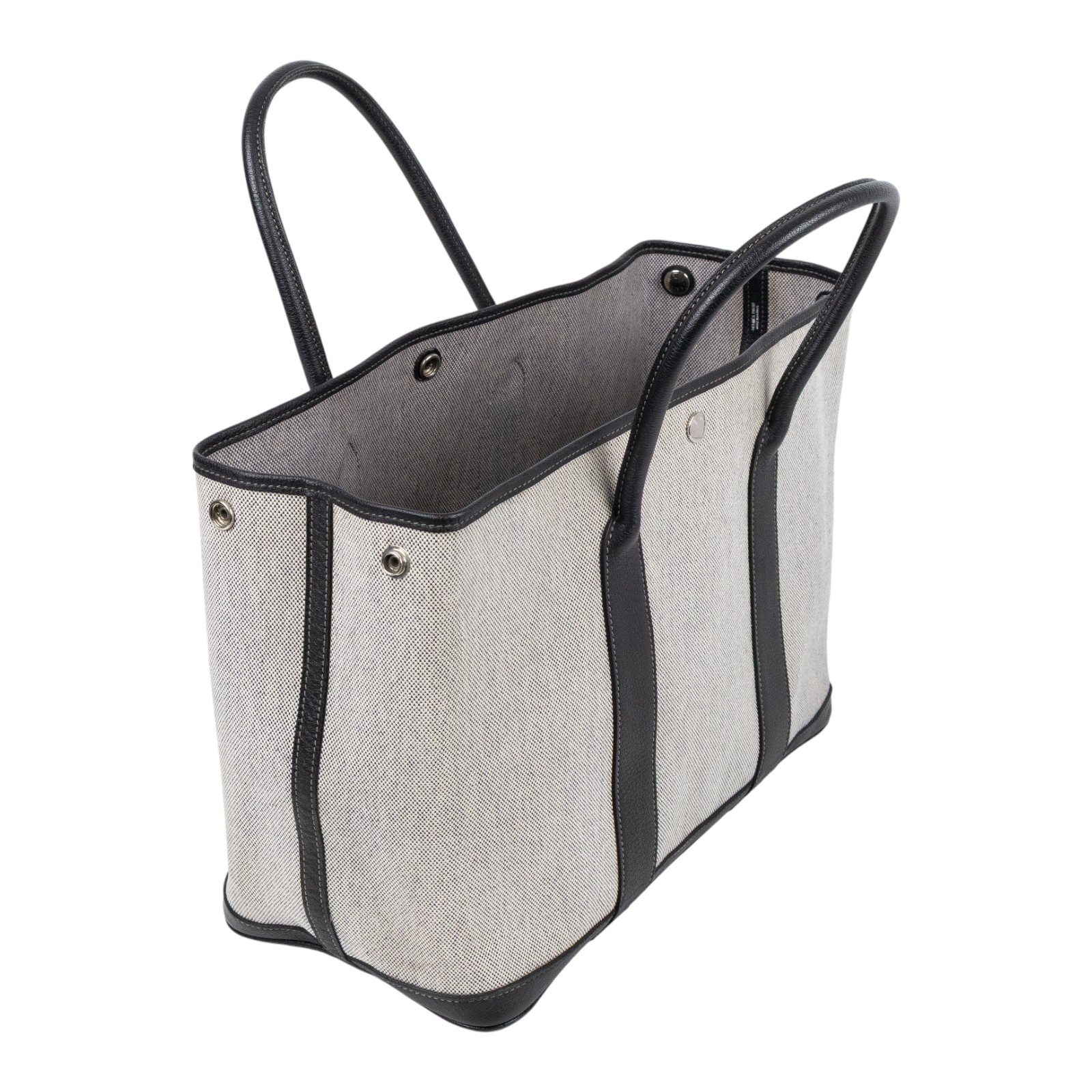 愛馬仕 Hermes Garden Party 花園派對包 36 GP36 口P刻 口P刻黑白帆布GARDEN PARTY36 防塵袋