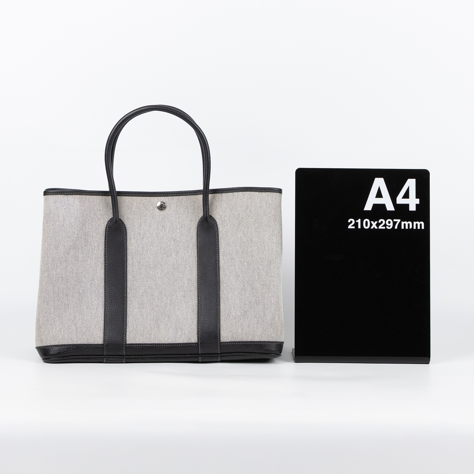 愛馬仕 Hermes Garden Party 花園派對包 36 GP36 口P刻 口P刻黑白帆布GARDEN PARTY36 防塵袋