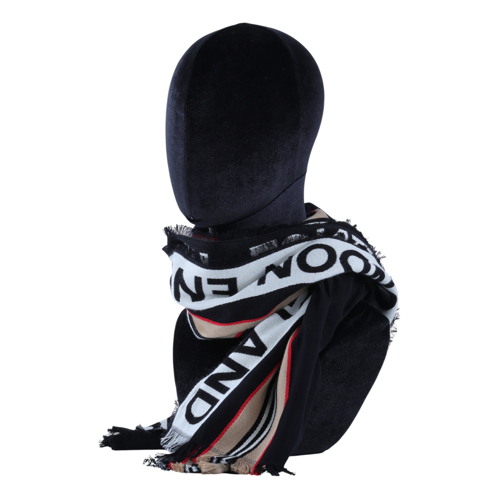 博柏利 BURBERRY 經典格紋 圍巾 8047348 黑色圍巾 無附屬品