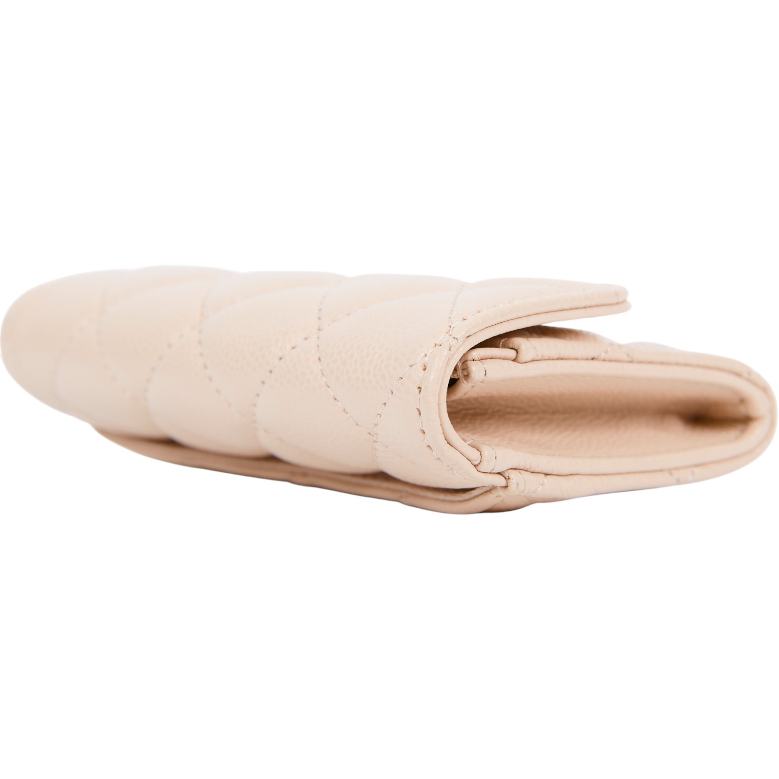 香奈兒 CHANEL CC LOGO 口蓋 卡片夾 錢包 AP0214 B10583 晶片款 淺奶茶荔枝單層卡包 防塵袋/原廠盒子/購買證明影本