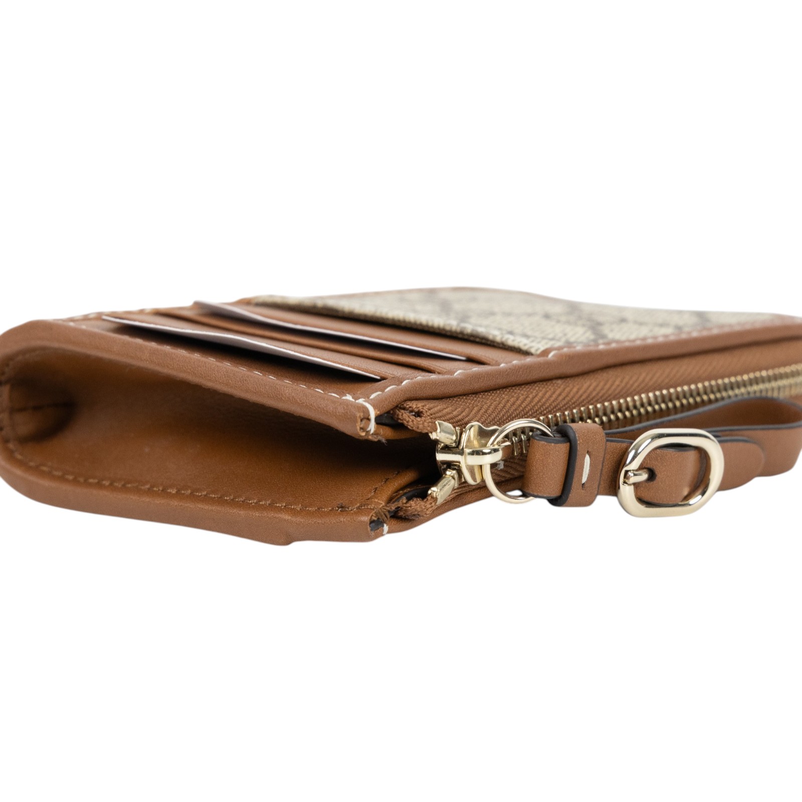 古馳 GUCCI GG Emblem 拉鍊卡包 821804 FAD6L 棕色GG拉鍊卡包 原廠盒子