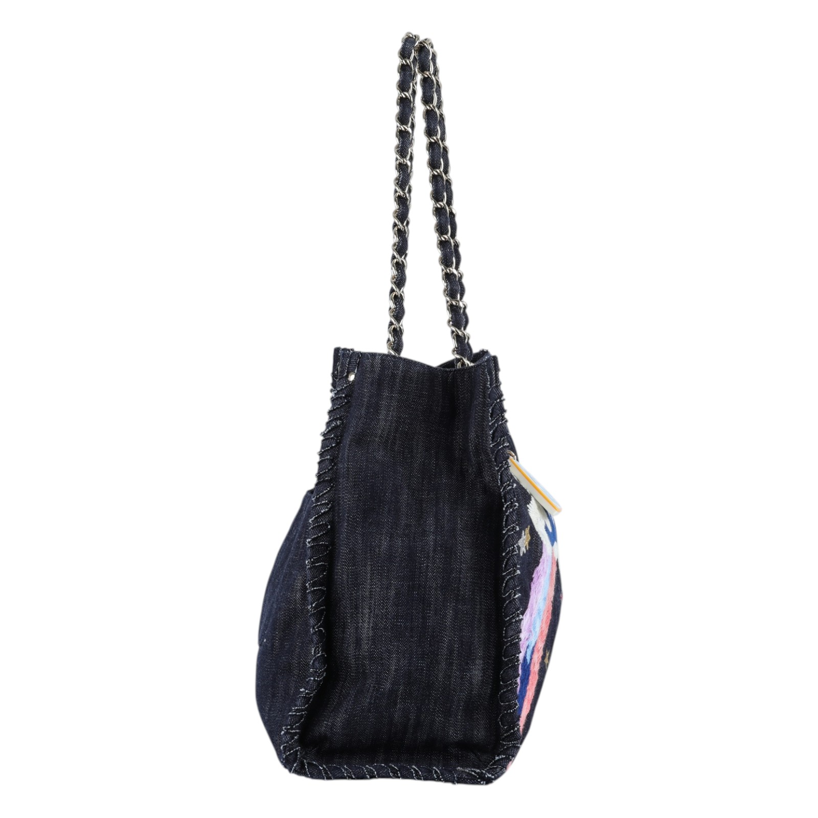 香奈兒 CHANEL CC LOGO Night Flight 購物包 托特包 肩背包 A31932 牛仔彩虹飛機托特 無附屬品