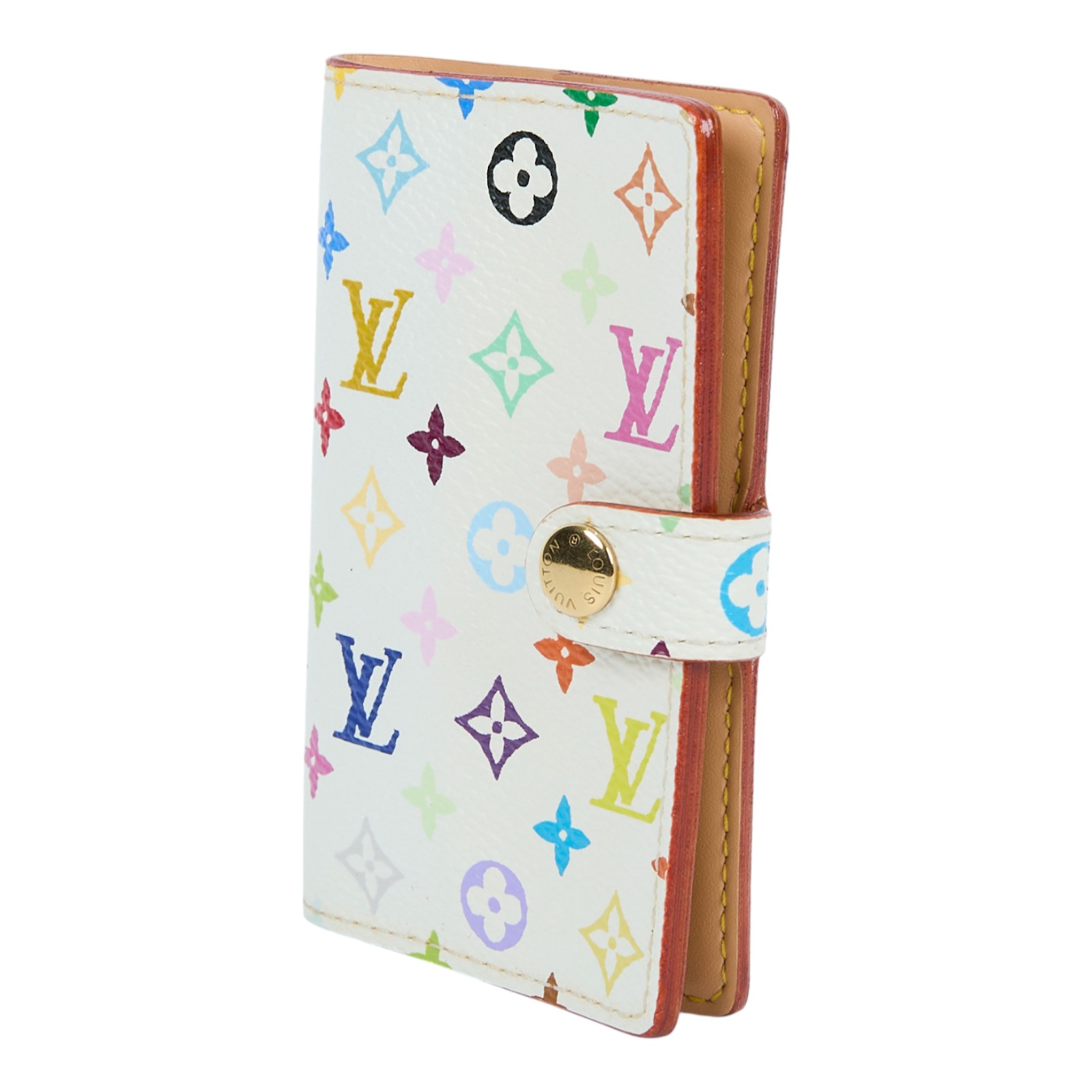 路易威登 LOUIS VUITTON Monogram Multicolor 記事本 封套 M92653 白彩卡片套 無附屬品