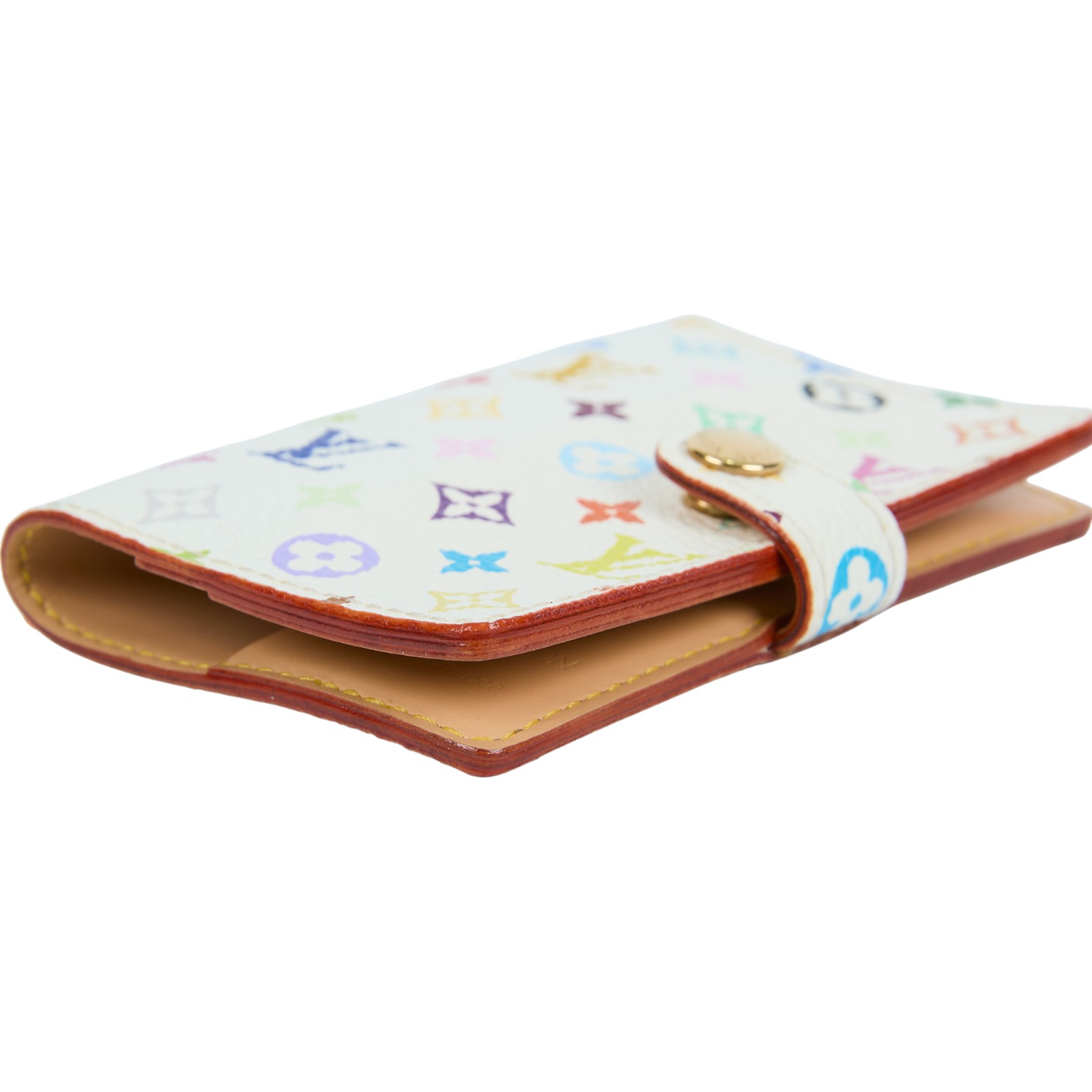 路易威登 LOUIS VUITTON Monogram Multicolor 記事本 封套 M92653 白彩卡片套 無附屬品