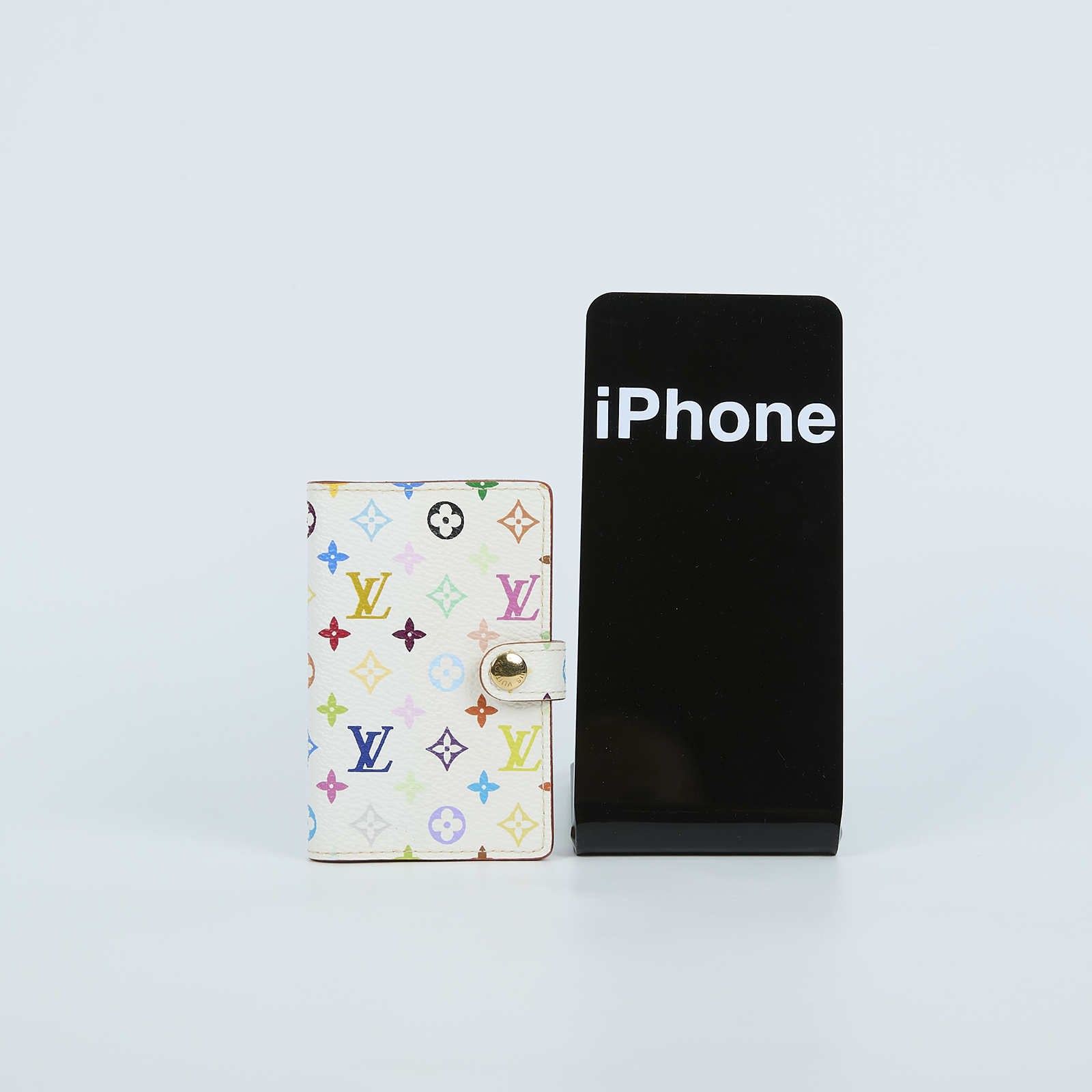 路易威登 LOUIS VUITTON Monogram Multicolor 記事本 封套 M92653 白彩卡片套 無附屬品