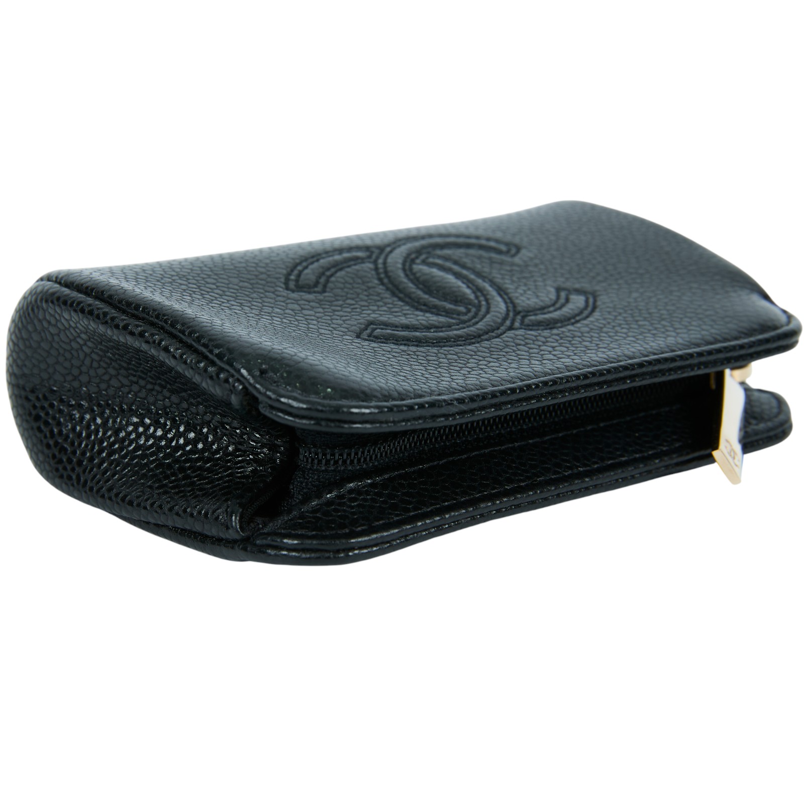 香奈兒 CHANEL CC LOGO 手拿包 化妝包 A7052623 黑雙C零錢包 無附屬品