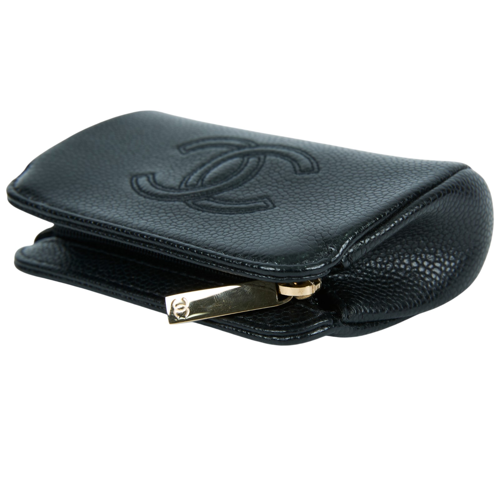 香奈兒 CHANEL CC LOGO 手拿包 化妝包 A7052623 黑雙C零錢包 無附屬品