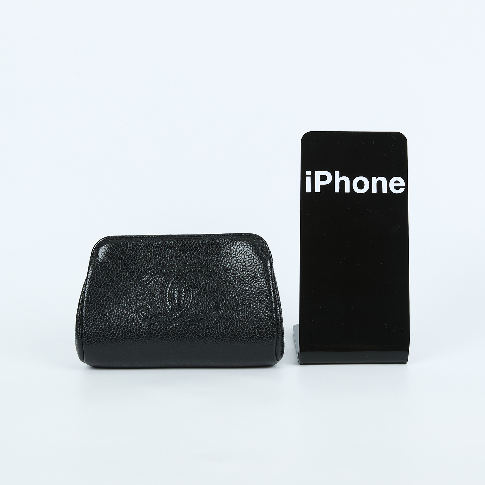 香奈兒 CHANEL CC LOGO 手拿包 化妝包 A7052623 黑雙C零錢包 無附屬品