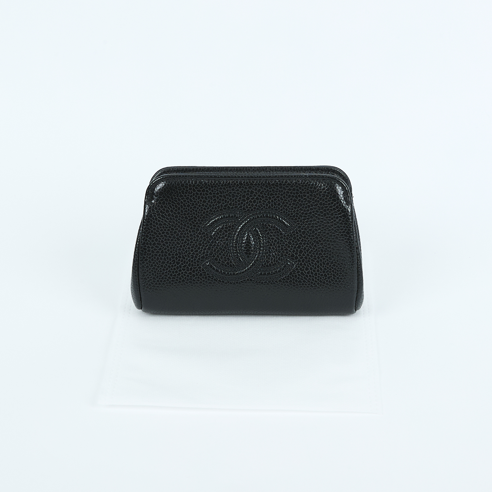 香奈兒 CHANEL CC LOGO 手拿包 化妝包 A7052623 黑雙C零錢包 無附屬品