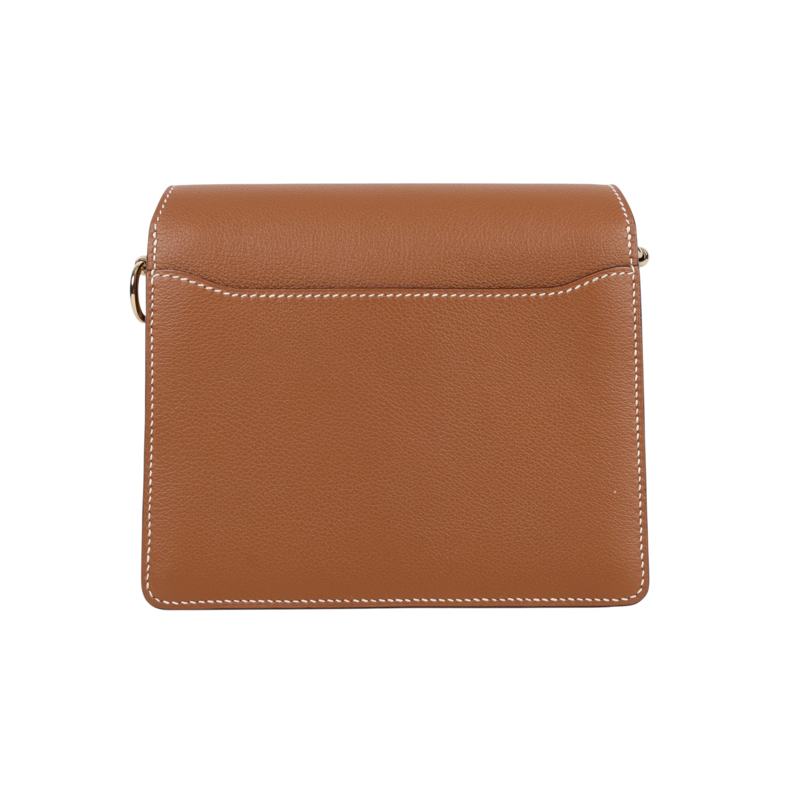 愛馬仕 Hermes Roulis 豬鼻子 斜背包 18 Mini 金色五金 金棕色 H070510CP37 /  原廠盒子/購買證明/防塵袋