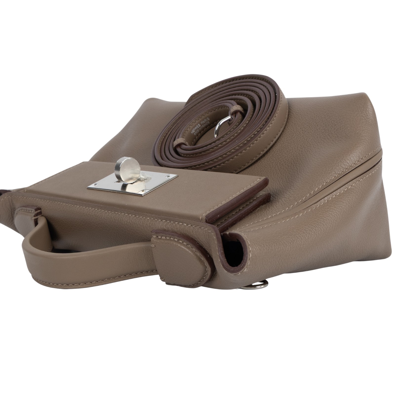 愛馬仕 Hermes 24/24 21 Mini 手提包 大象灰 H082153CKBH / W刻 24/24 大象灰 銀扣 原廠盒子/購買證明/防塵袋