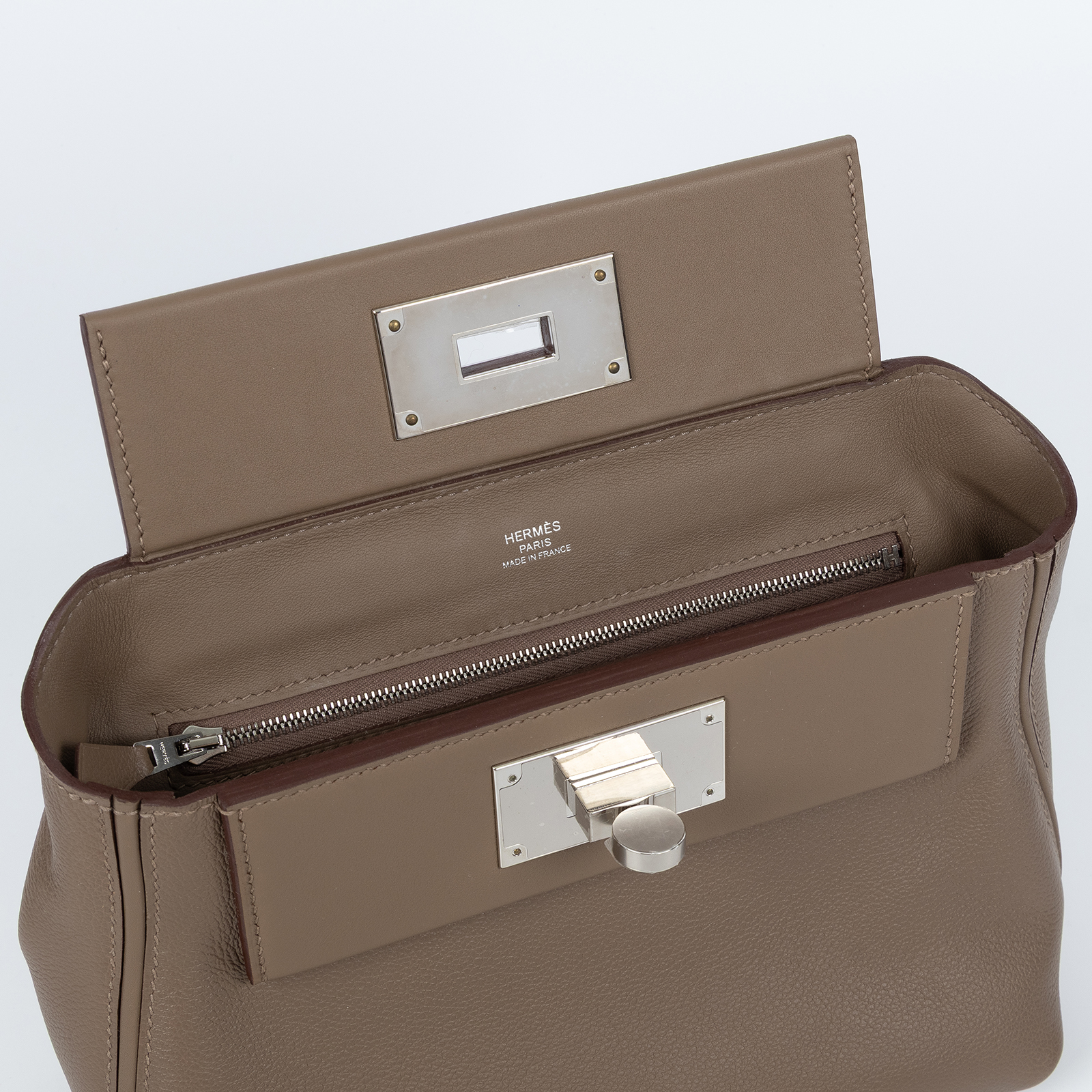 愛馬仕 Hermes 24/24 21 Mini 手提包 大象灰 H082153CKBH / W刻 24/24 大象灰 銀扣 原廠盒子/購買證明/防塵袋