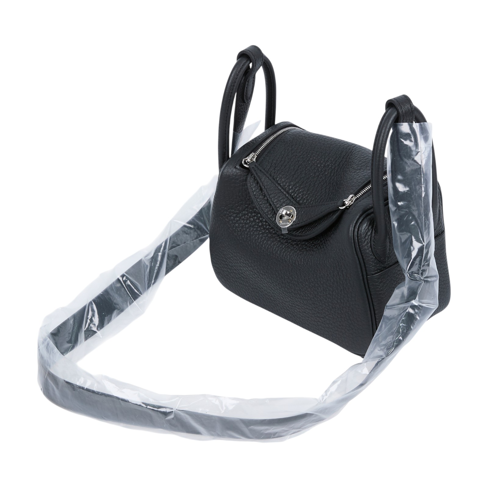 愛馬仕 Hermes Lindy II 琳迪包 迷你 銀色五金 黑色 H085956CK89 /  原廠盒子/購買證明/防塵袋