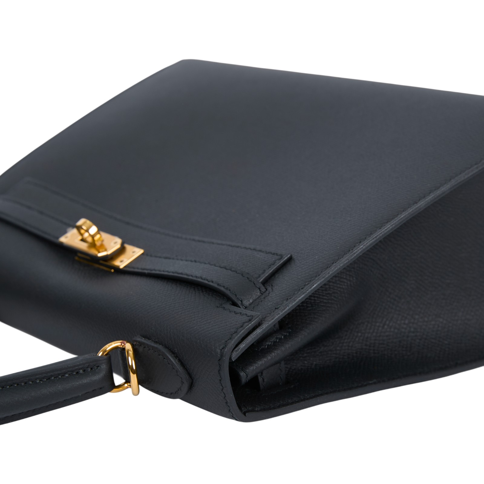 愛馬仕 Hermes Kelly Bag 凱莉包 25 黑色 金色五金 H038416CC89 /  原廠盒子/購買證明/防塵袋/雨衣/鎖組