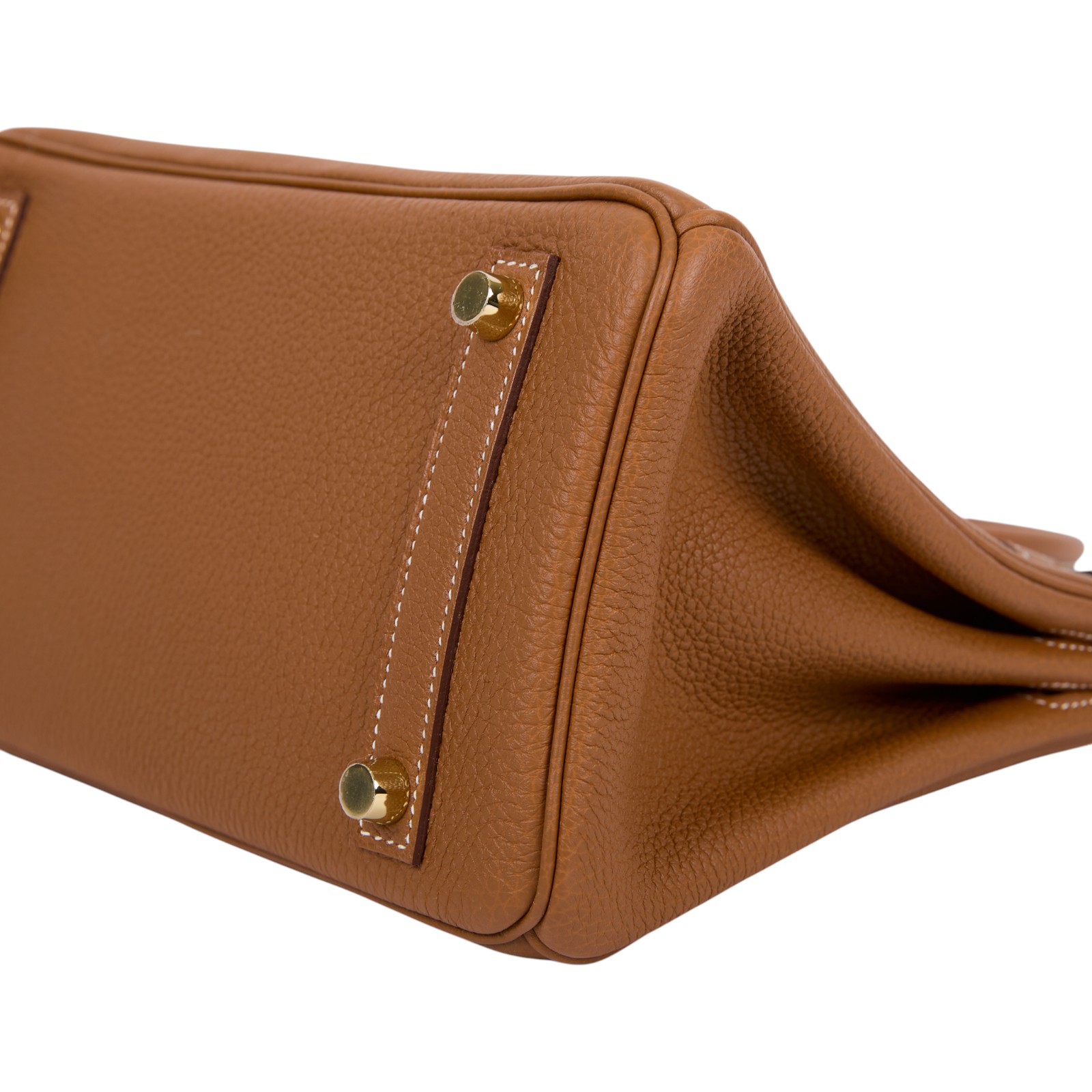 愛馬仕 Hermes Birkin Bag 柏金包 25 Togo 金色五金 金棕色 H041344CC37 /  原廠盒子/購買證明/防塵袋/雨衣