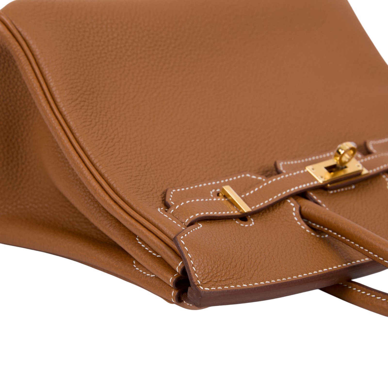 愛馬仕 Hermes Birkin Bag 柏金包 25 Togo 金色五金 金棕色 H041344CC37 /  原廠盒子/購買證明/防塵袋/雨衣