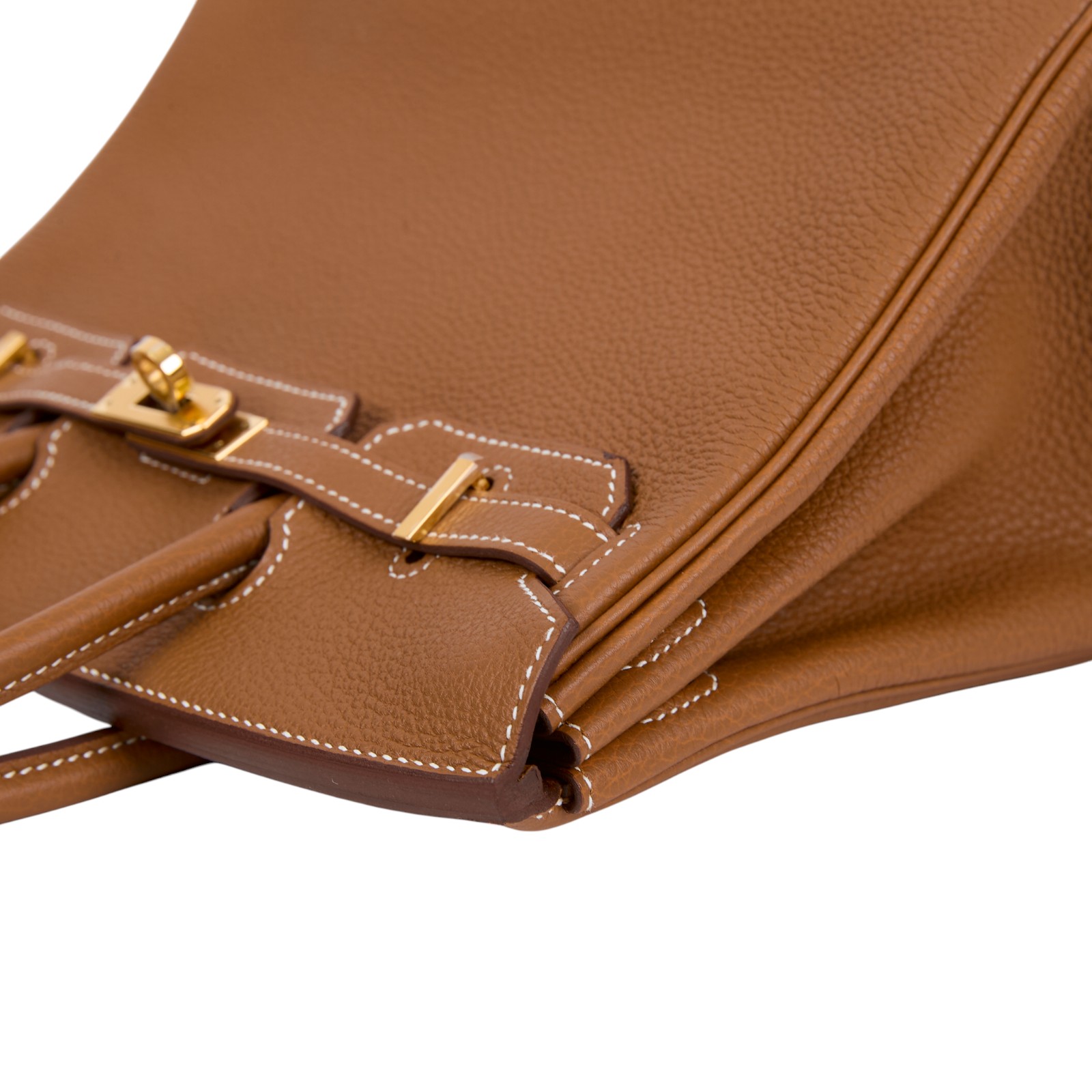 愛馬仕 Hermes Birkin Bag 柏金包 25 Togo 金色五金 金棕色 H041344CC37 /  原廠盒子/購買證明/防塵袋/雨衣