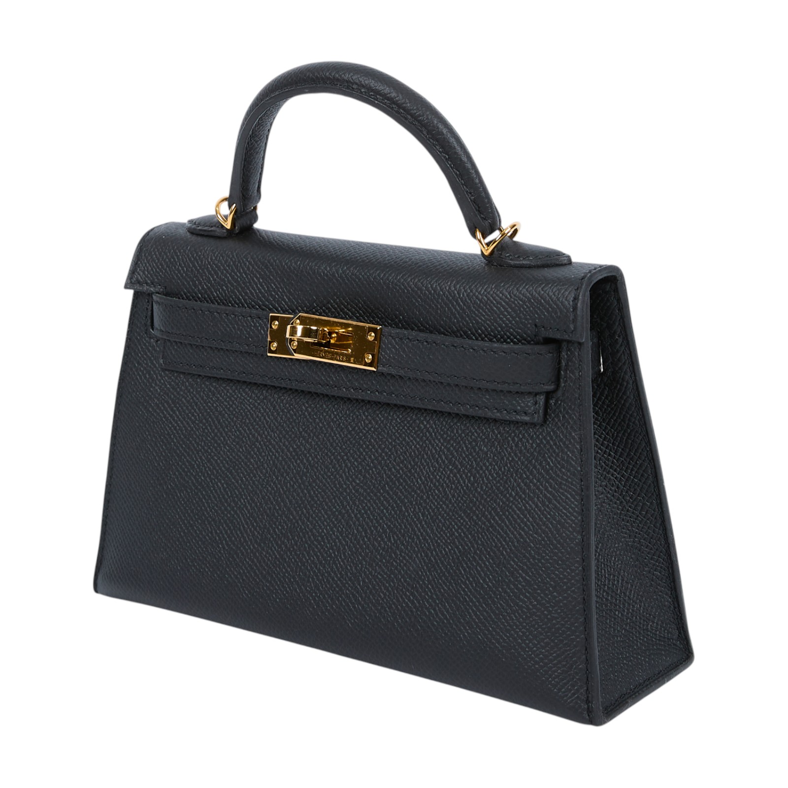 愛馬仕 Hermes Kelly Bag 凱莉包 mini II 金色五金 黑色 H071302CC89 /H071302CC 89  原廠盒子/購買證明/防塵袋