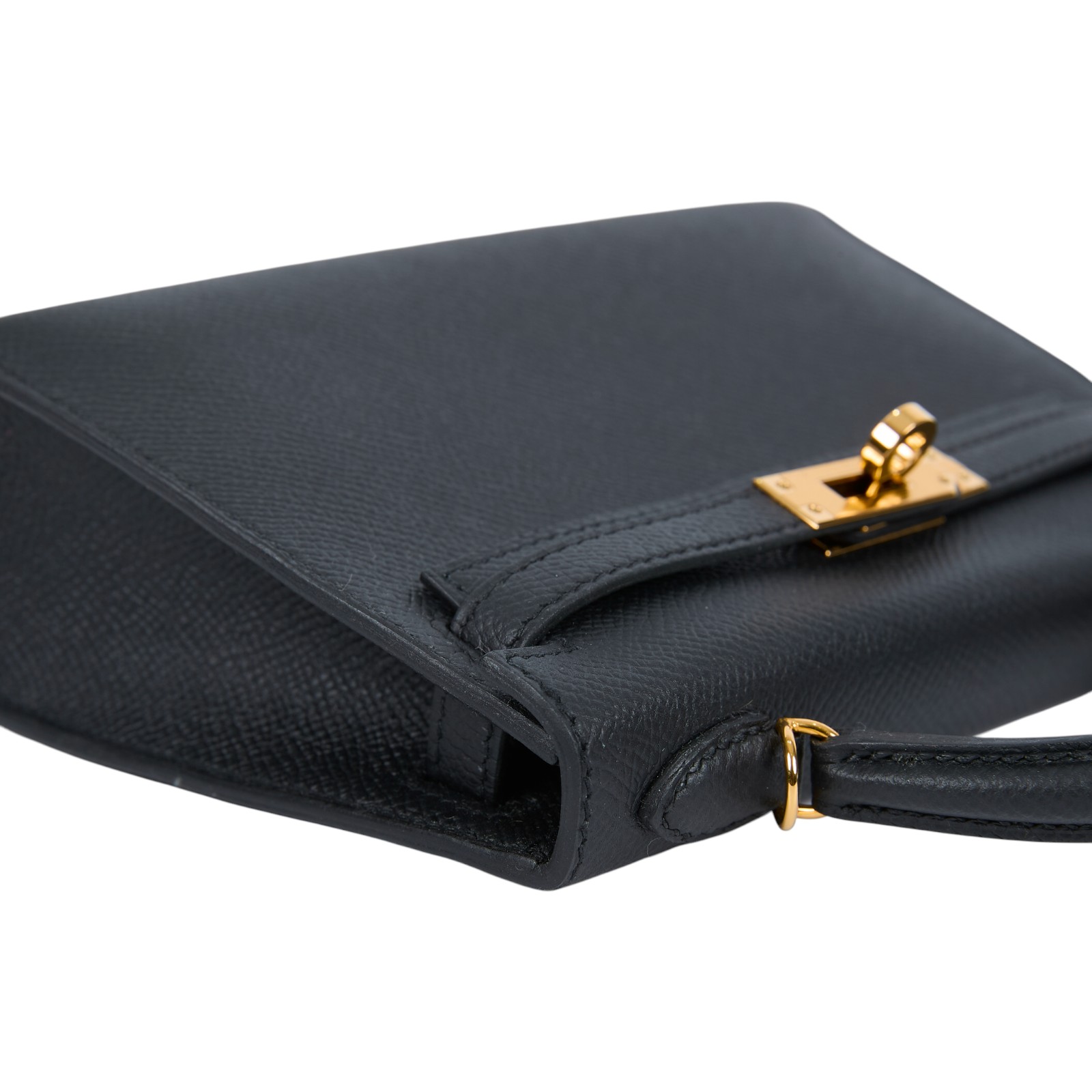 愛馬仕 Hermes Kelly Bag 凱莉包 mini II 金色五金 黑色 H071302CC89 /H071302CC 89  原廠盒子/購買證明/防塵袋