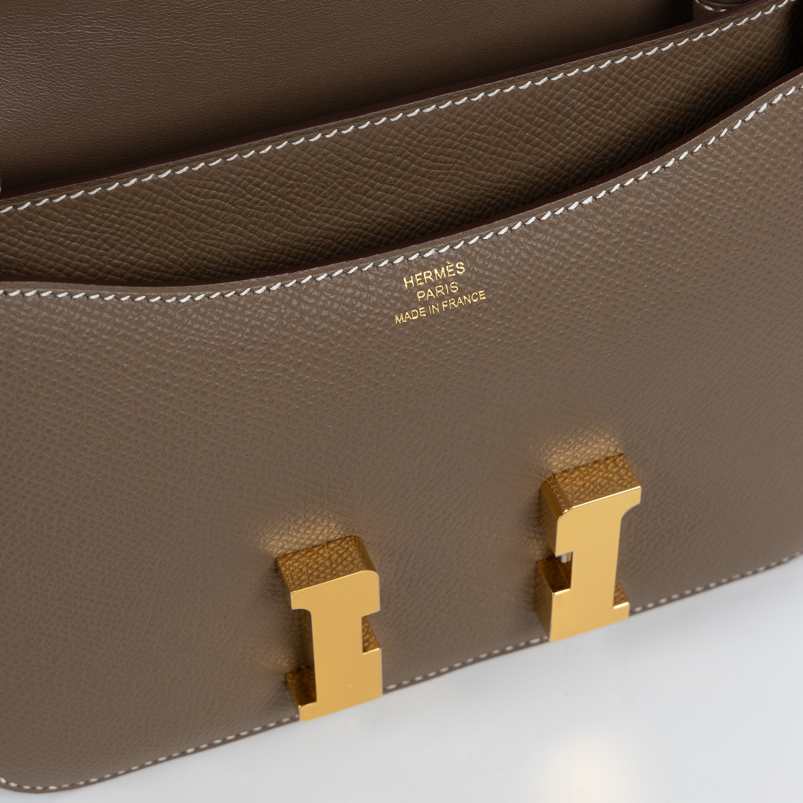 愛馬仕 Hermes Constance Bag 康康包 MIni 18 金色五金 大象灰 H056347CC18 /  原廠盒子/購買證明/防塵袋