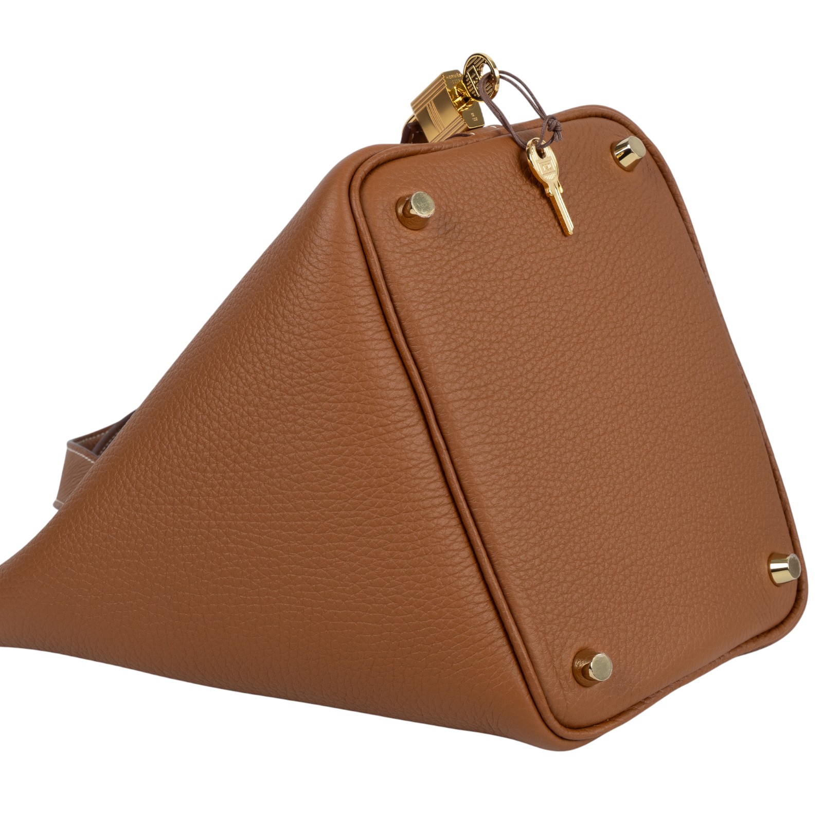 愛馬仕 Hermes Picotin Lock 18 菜籃子包 金色五金 金棕 H056289CC37 /  盒子 防塵袋 購買證明 鎖組