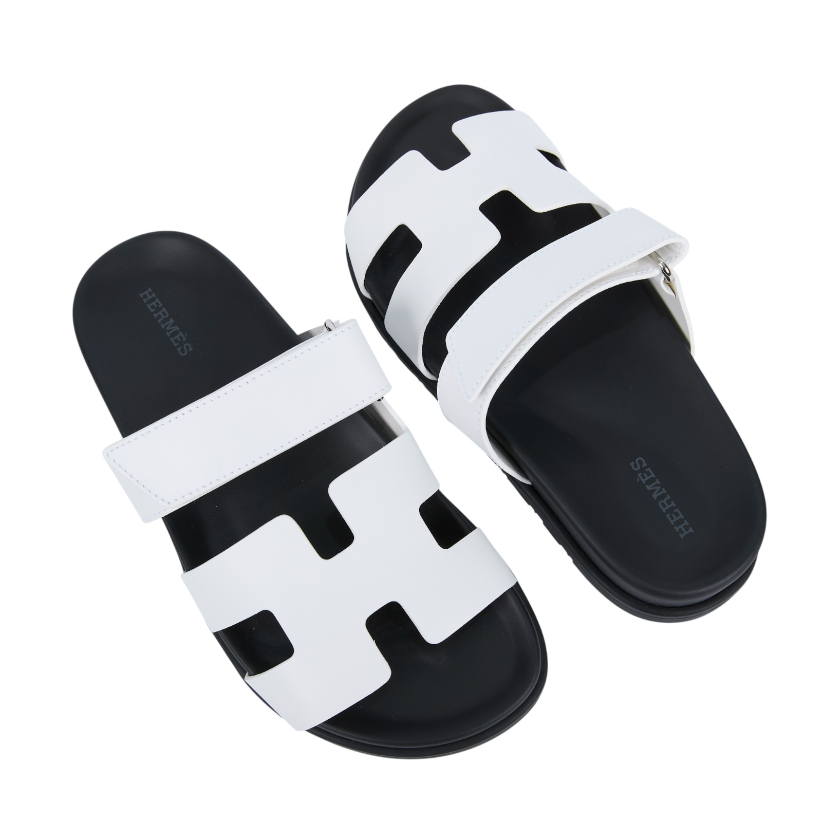 愛馬仕 Hermes Chypre 涼鞋 自然色 淺米色 H211114Zv90380 H211114Z 黑白二舊拖 #38 原廠盒子/購買證明/防塵袋