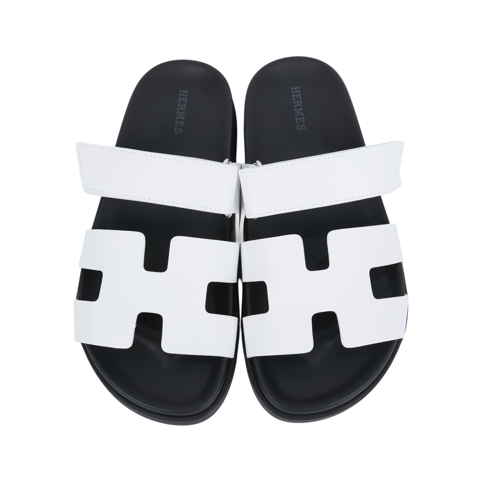 愛馬仕 Hermes Chypre 涼鞋 自然色 淺米色 H211114Zv90380 H211114Z 黑白二舊拖 #38 原廠盒子/購買證明/防塵袋