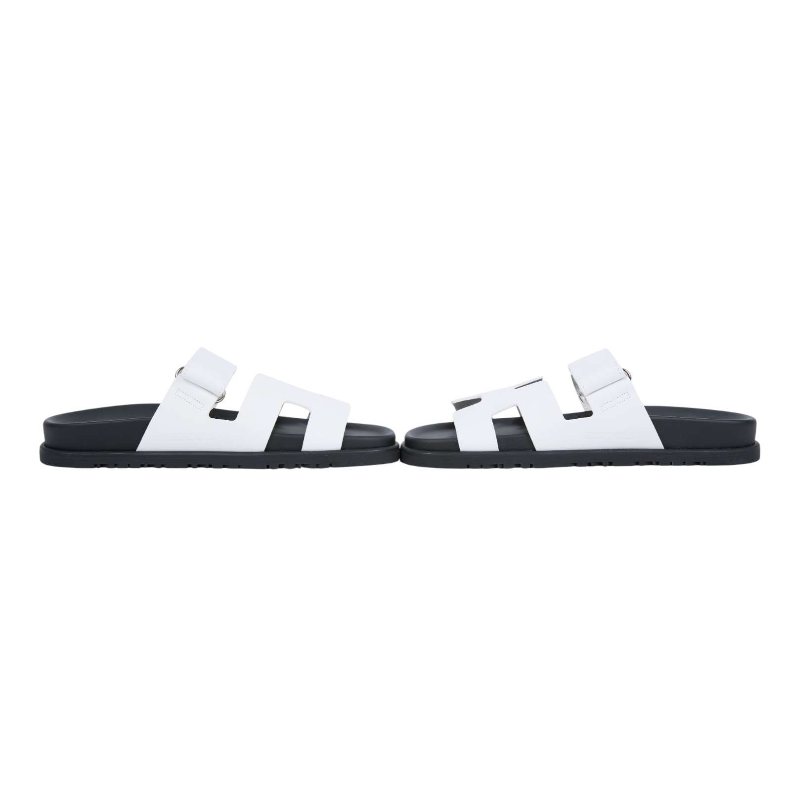 愛馬仕 Hermes Chypre 涼鞋 自然色 淺米色 H211114Zv90380 H211114Z 黑白二舊拖 #38 原廠盒子/購買證明/防塵袋