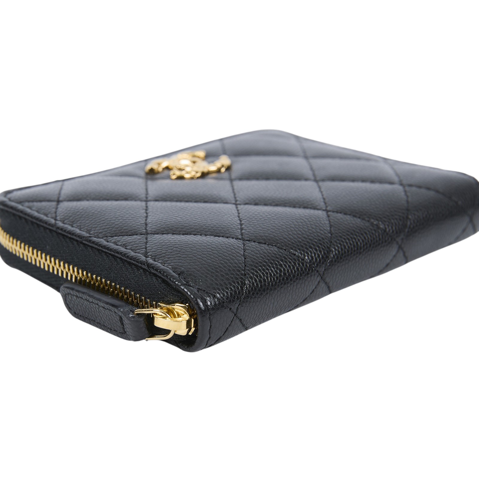 香奈兒 CHANEL CC logo 錢包 卡夾 零錢包 AP5016 B22653 晶片款 黑色拉鍊短夾 原廠盒子/防塵袋/購買證明