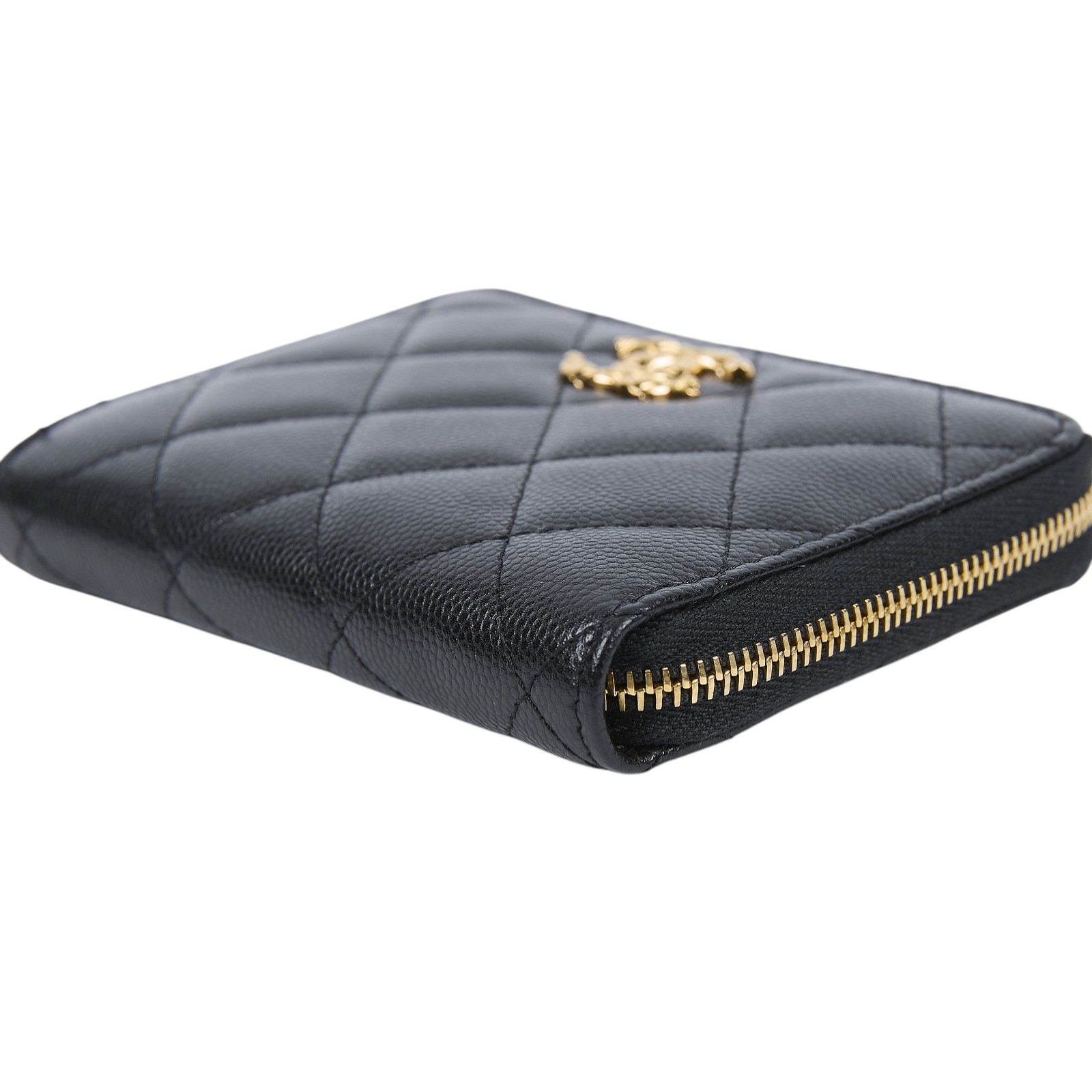 香奈兒 CHANEL CC logo 錢包 卡夾 零錢包 AP5016 B22653 晶片款 黑色拉鍊短夾 原廠盒子/防塵袋/購買證明