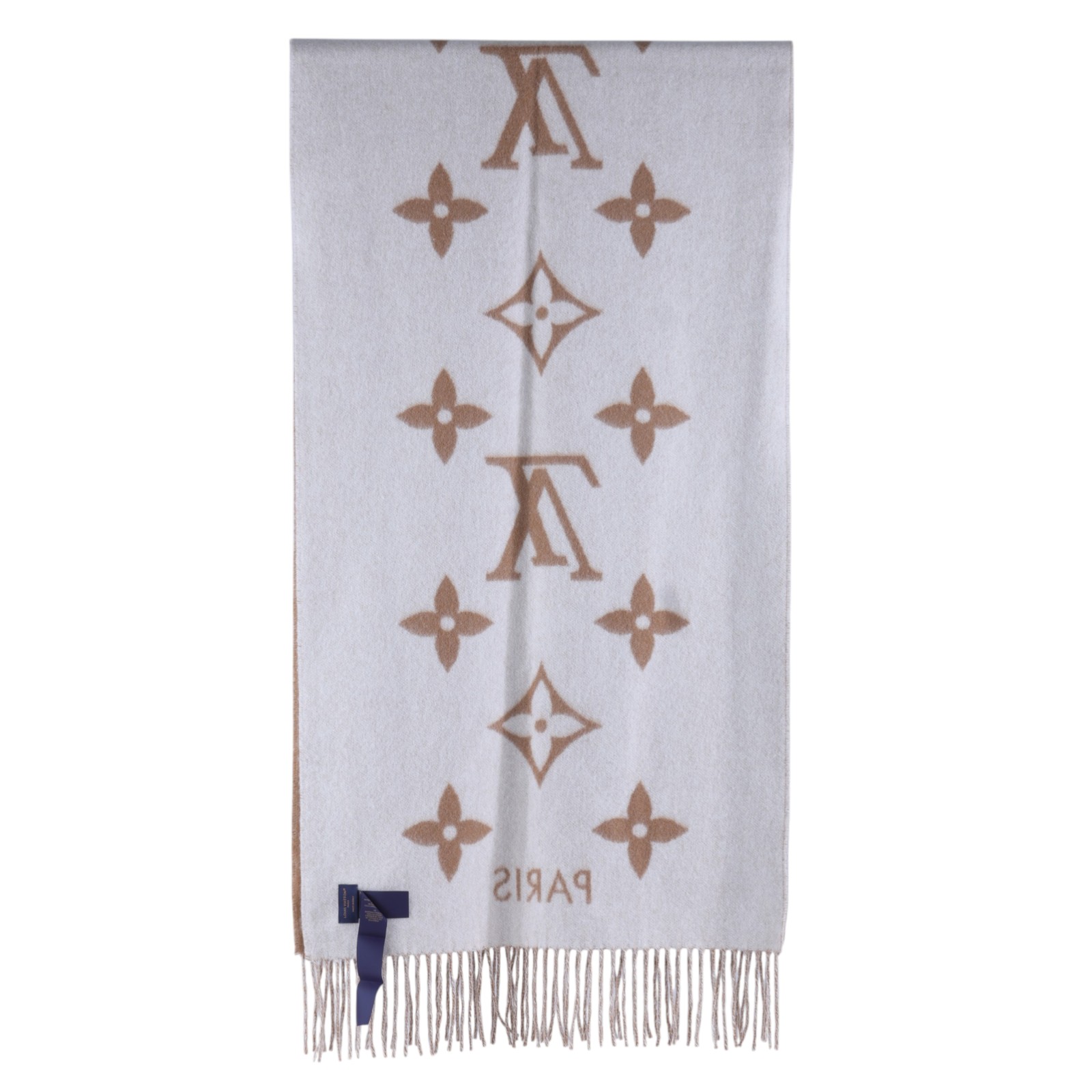 路易威登 LOUIS VUITTON REYKJAVIK 圍巾 M78123 咖啡色雙面原花圍巾 無附屬品