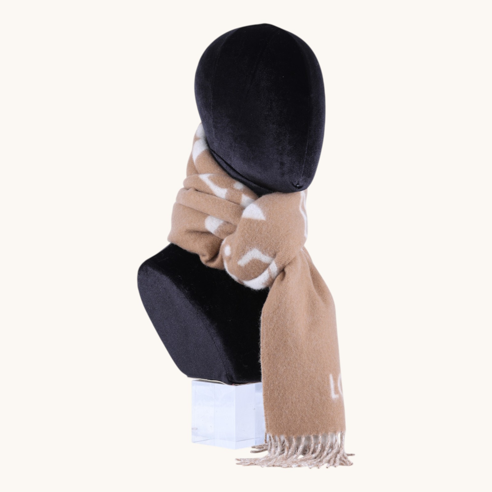 路易威登 LOUIS VUITTON REYKJAVIK 圍巾 M78123 咖啡色雙面原花圍巾 無附屬品