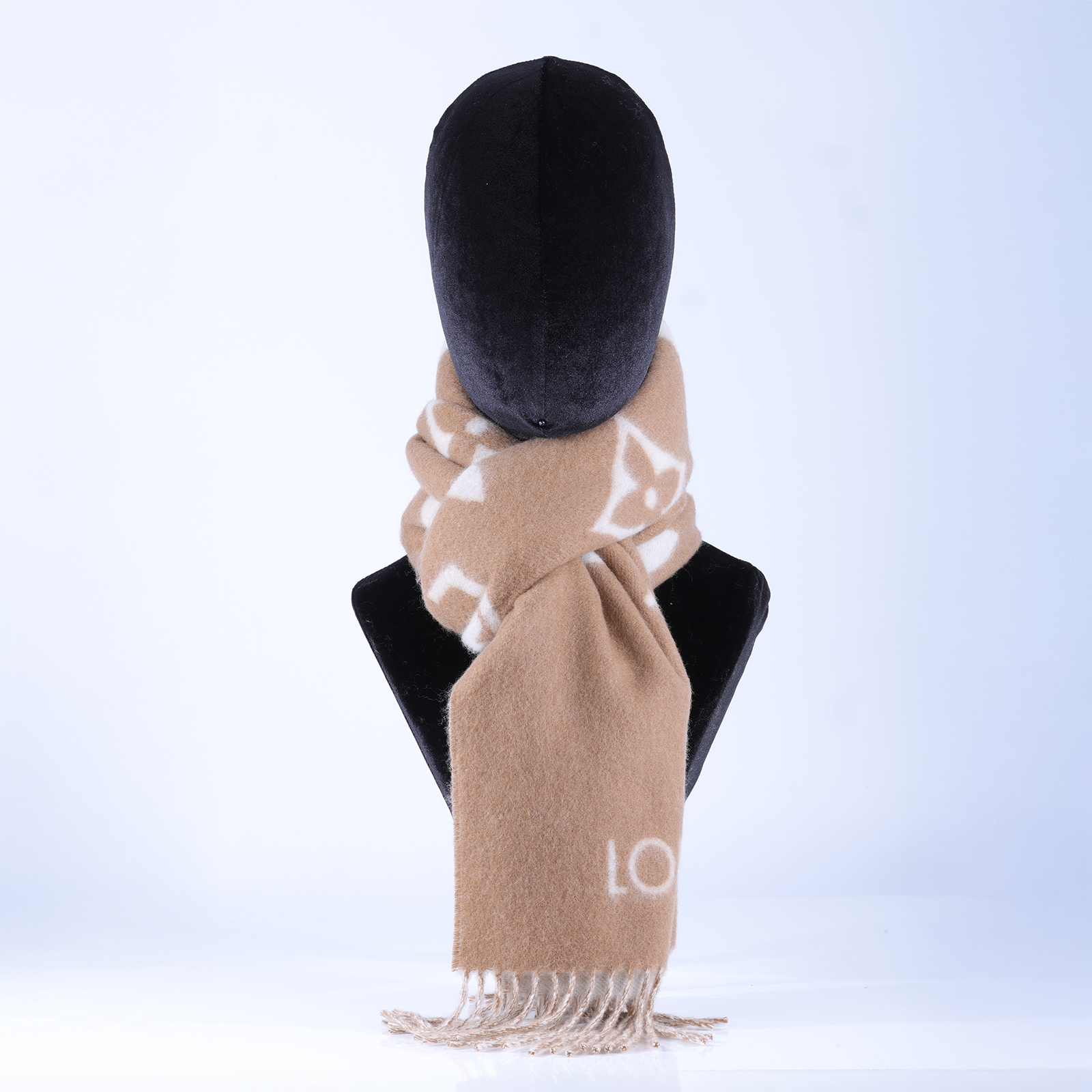 路易威登 LOUIS VUITTON REYKJAVIK 圍巾 M78123 咖啡色雙面原花圍巾 無附屬品