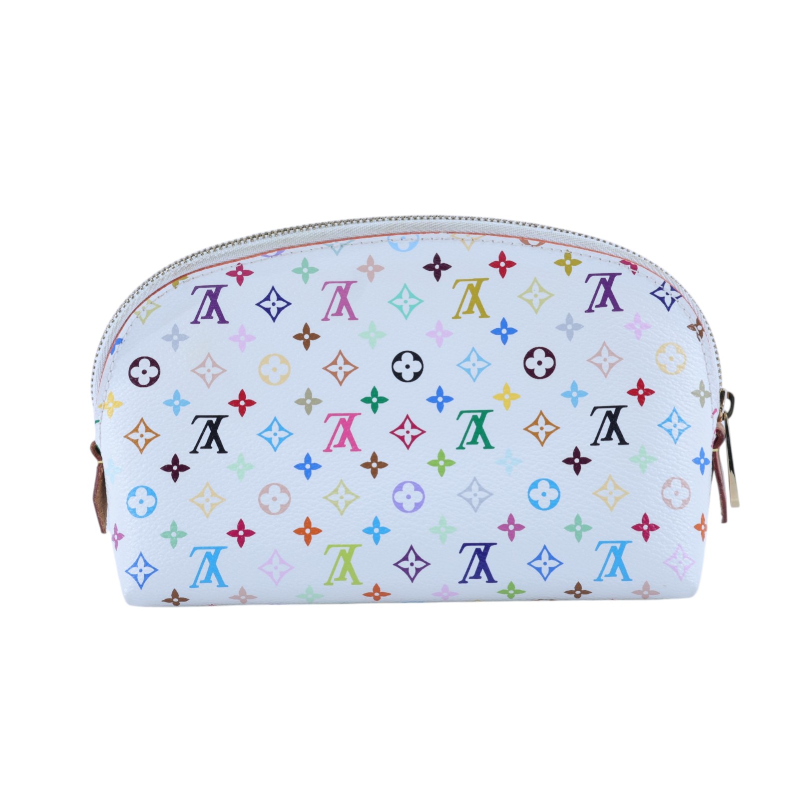 路易威登 LOUIS VUITTON 村上隆 Monogram Multicolor Pochette 化妝包 手拿包 M47354 白彩村上隆化妝包 防塵袋