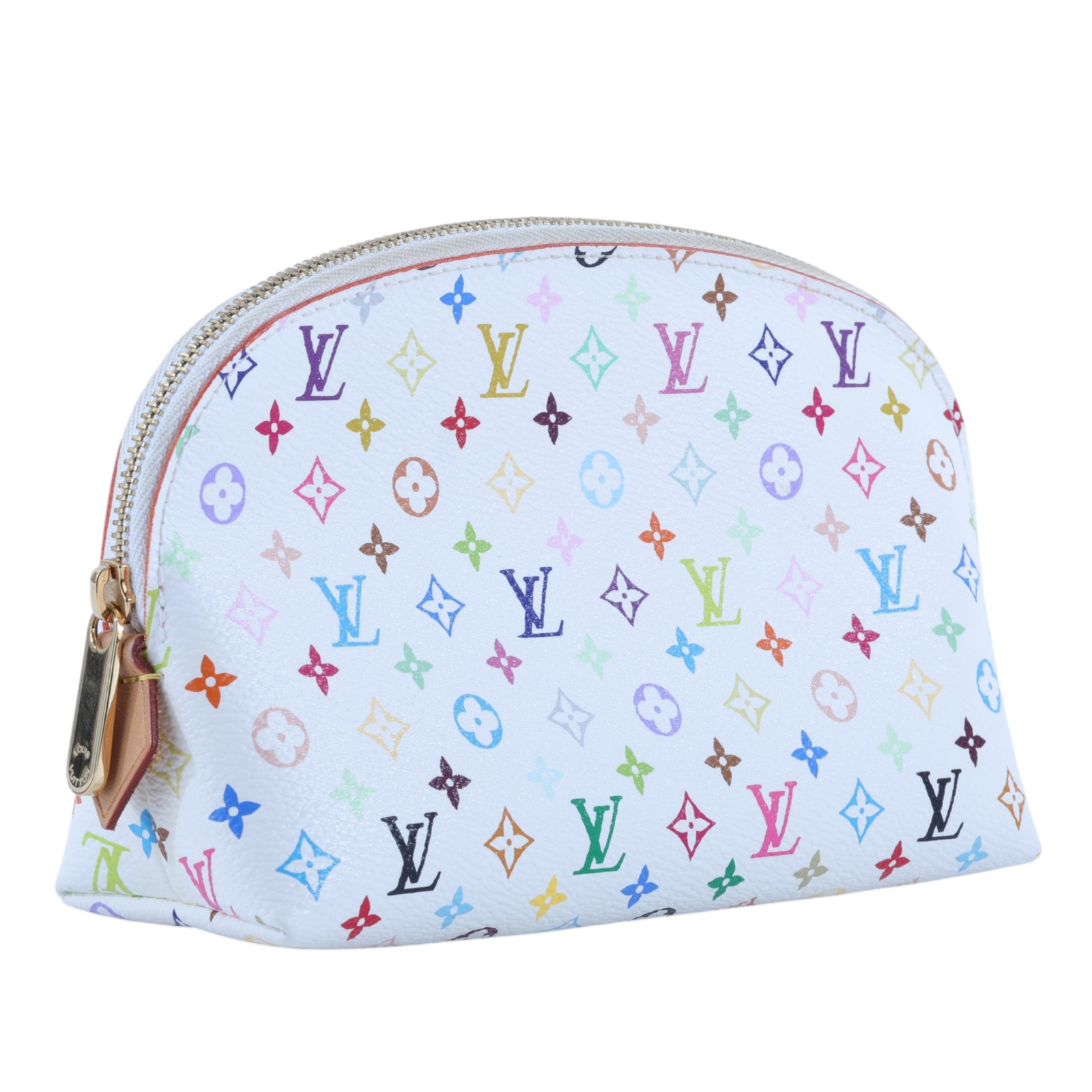 路易威登 LOUIS VUITTON 村上隆 Monogram Multicolor Pochette 化妝包 手拿包 M47354 白彩村上隆化妝包 防塵袋